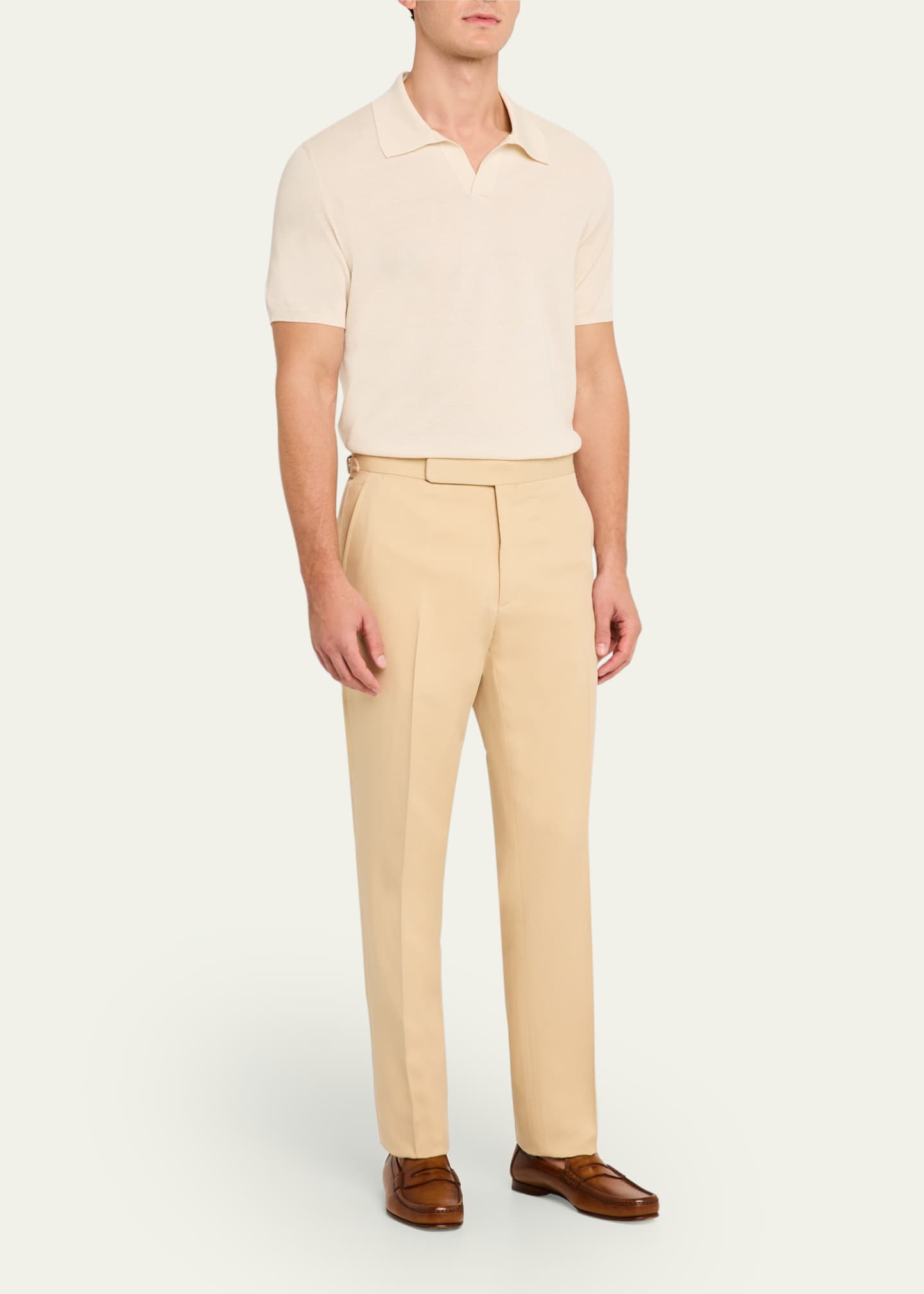 Ralph Lauren Purple Label Men's Gregory Silk Gabardine Pants Image 2 of 5