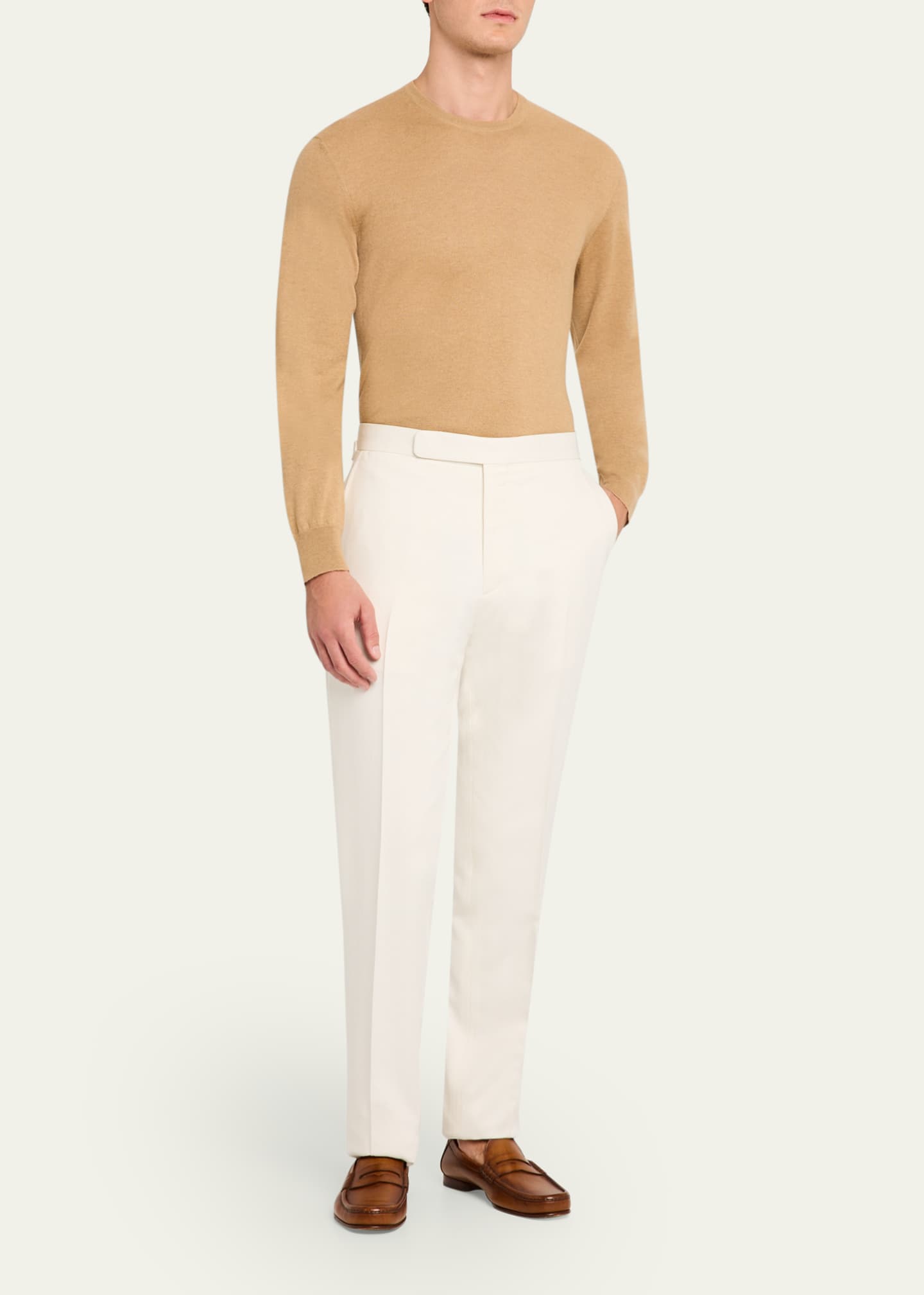 Ralph Lauren Purple Label Men's Gregory Silk Gabardine Pants Image 2 of 5