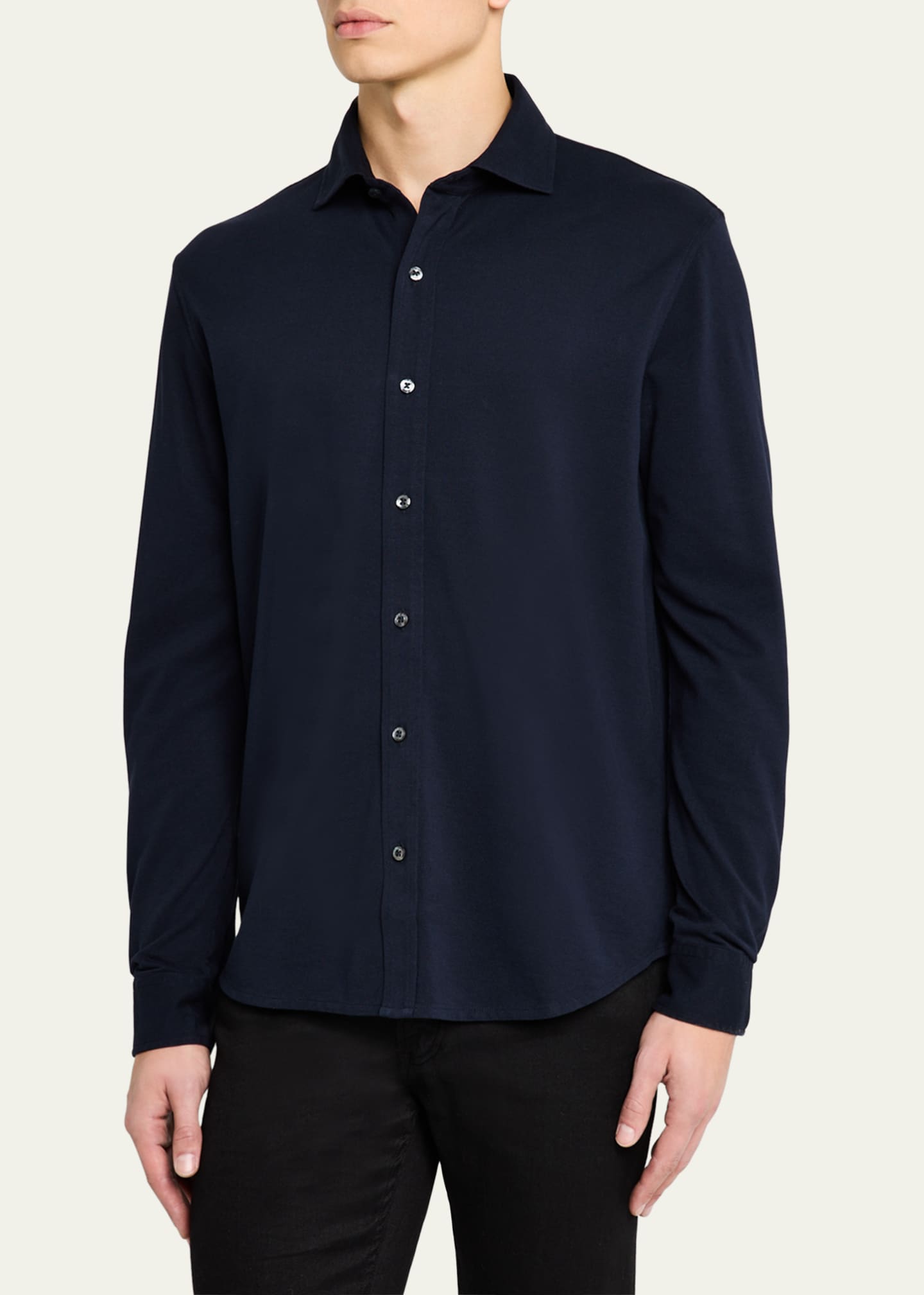 Ralph Lauren Purple Label Men's Washed Pique Sport Shirt