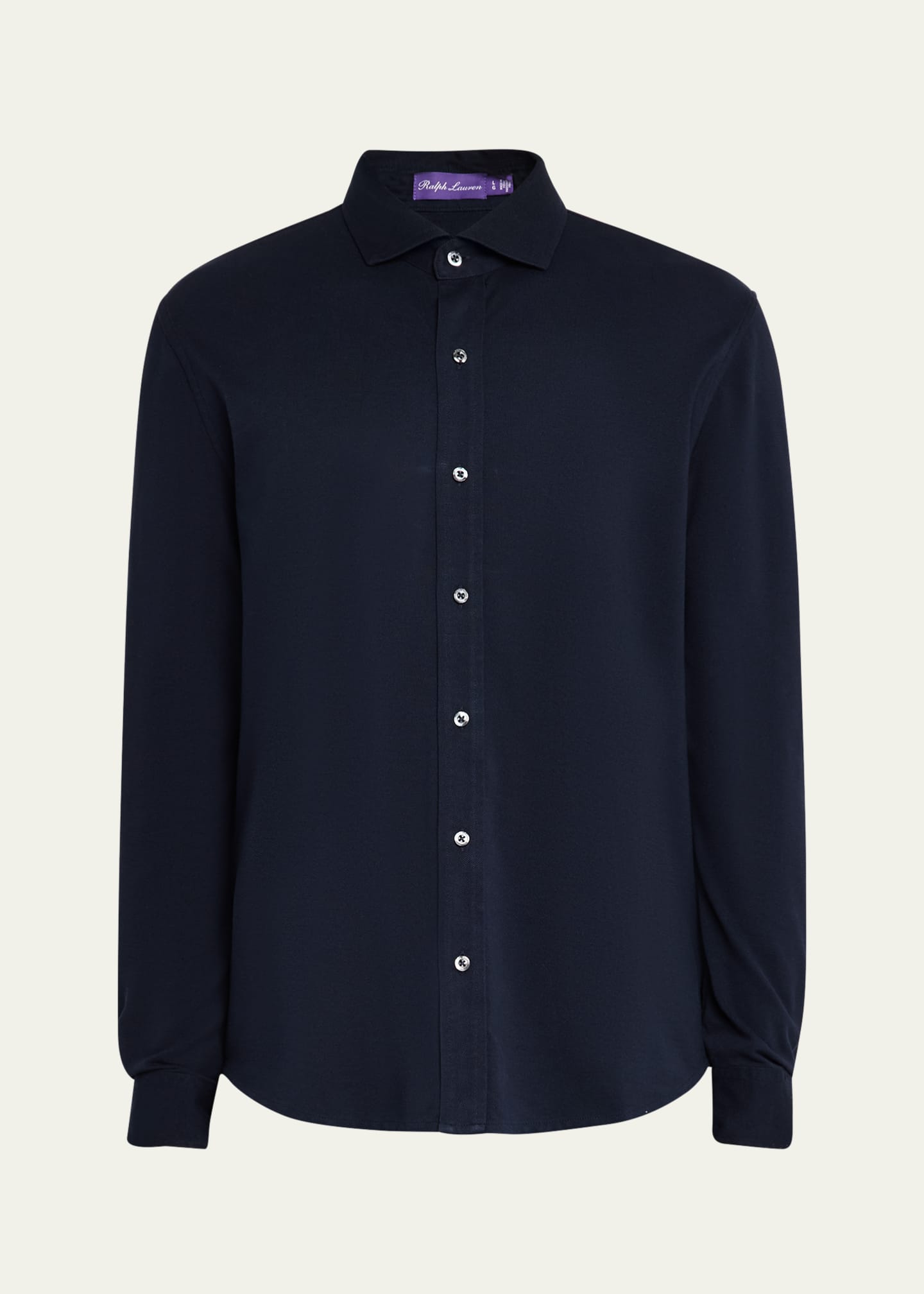 Ralph Lauren Purple Label Men's Washed Pique Sport Shirt