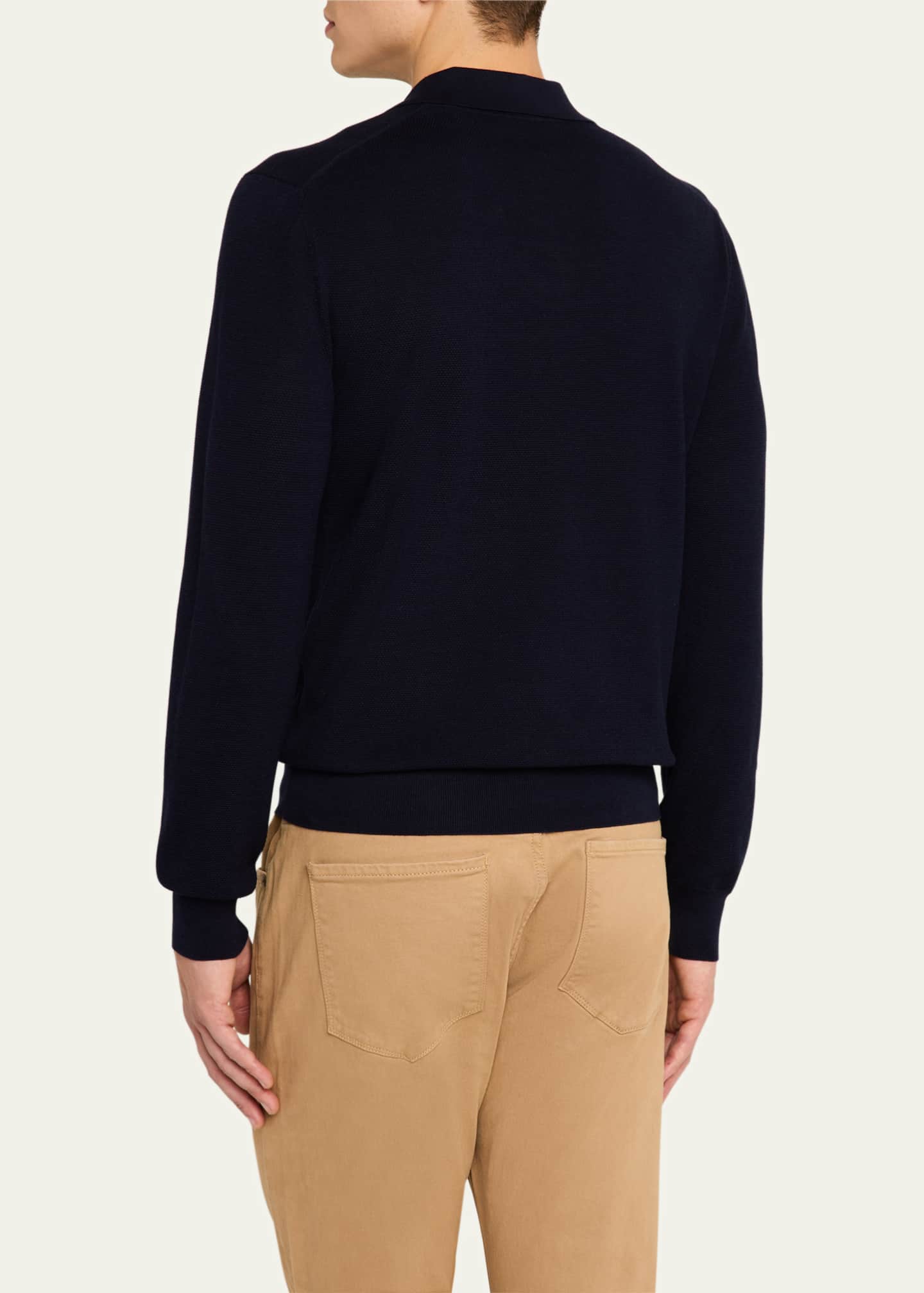 Ralph Lauren Purple Label Men's Mulberry Silk-Cotton Sweater Image 2 of 4