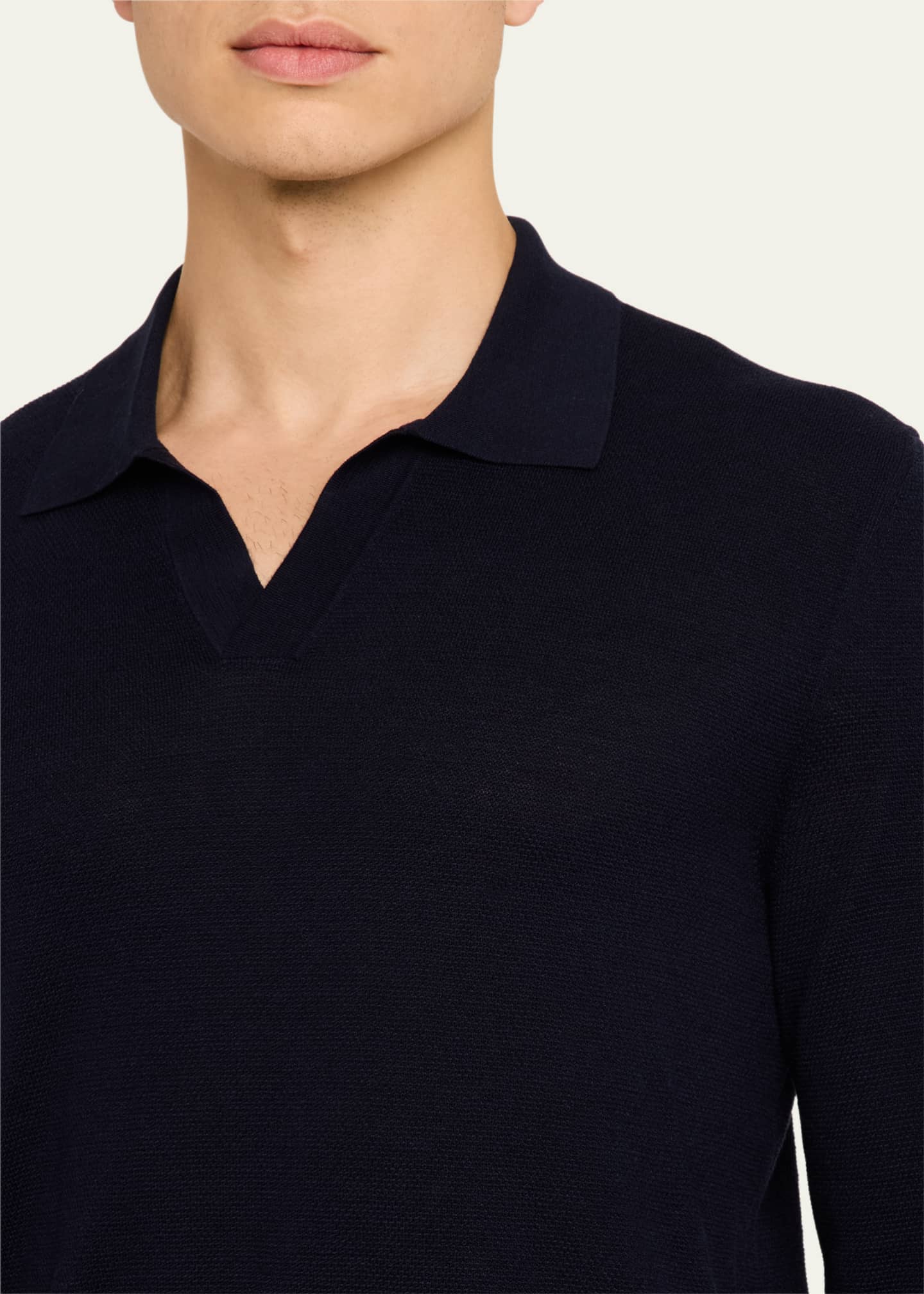 Ralph Lauren Purple Label Men's Mulberry Silk-Cotton Sweater Image 4 of 4