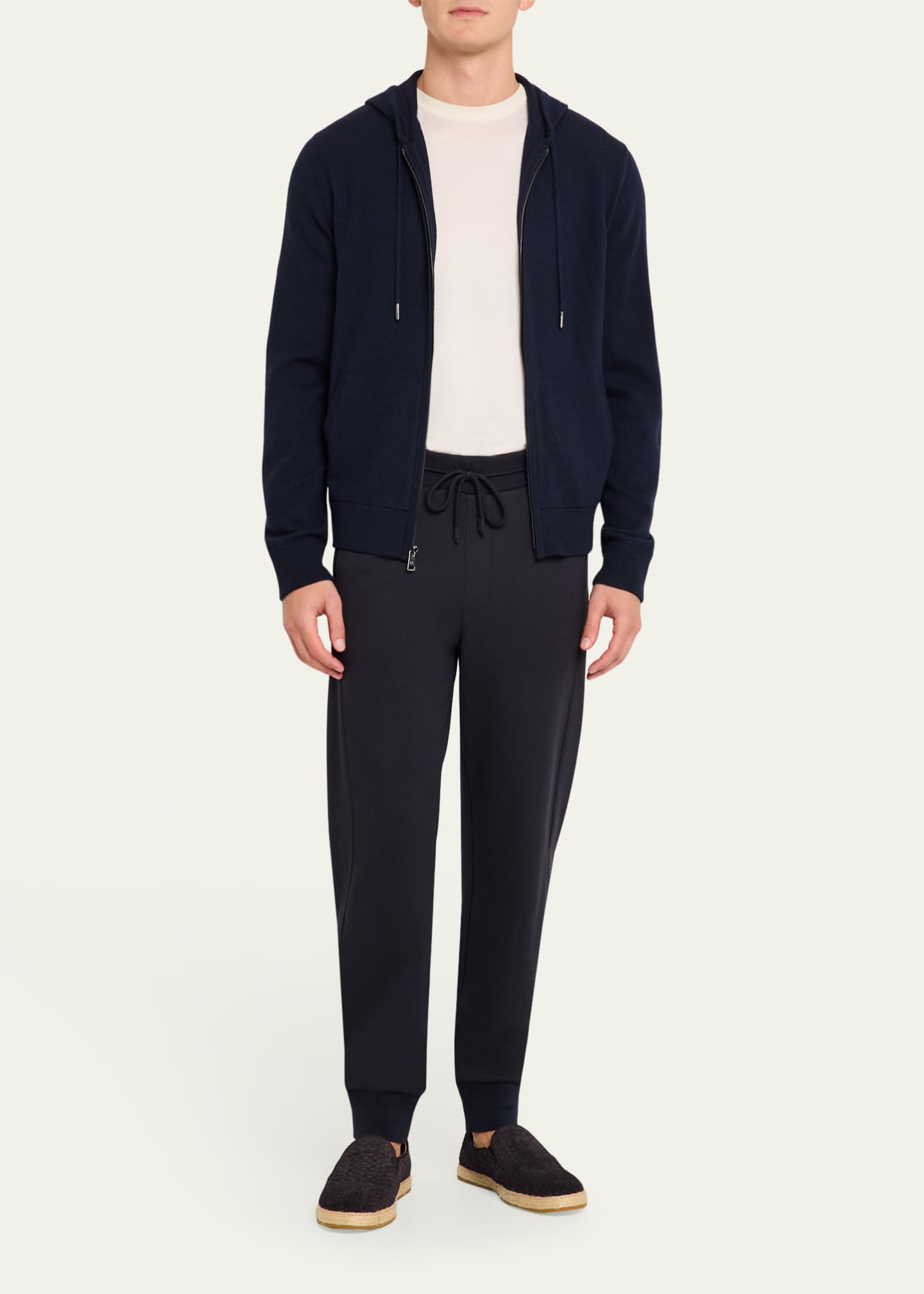 Ralph Lauren Purple Label Men's Wool-Cashmere Jersey Spa Hoodie Image 2 of 5