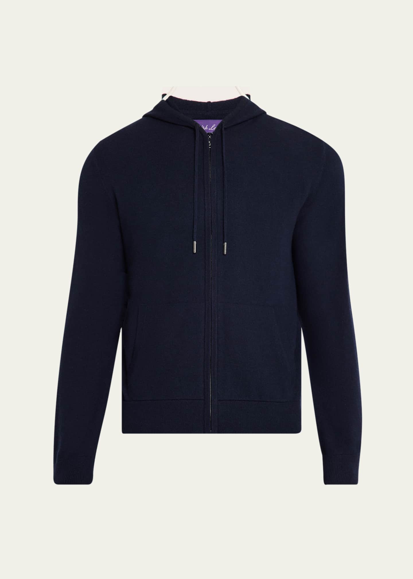 Ralph Lauren Purple Label Men's Wool-Cashmere Jersey Spa Hoodie Image 1 of 5