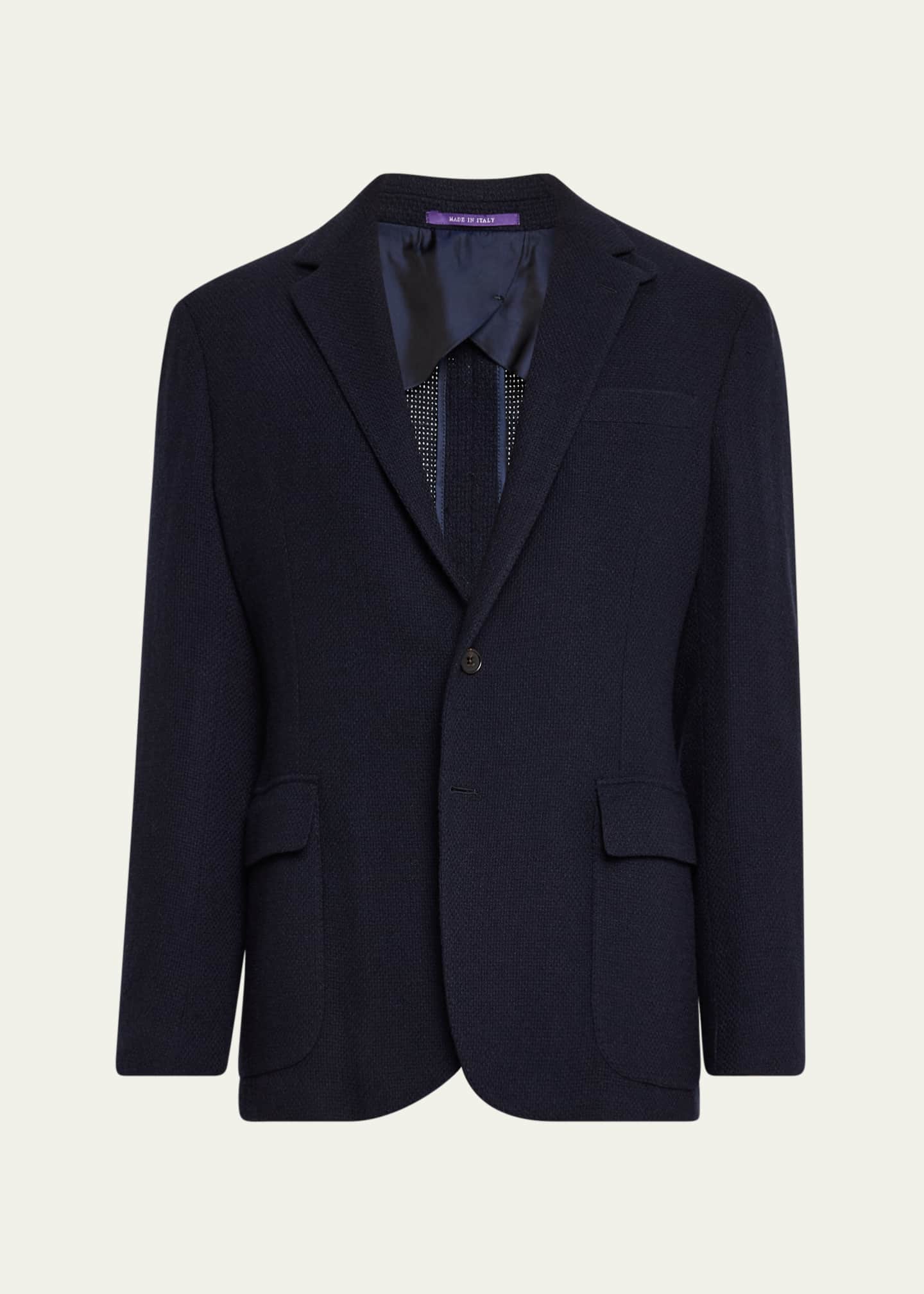 Ralph Lauren Purple Label Men's Textured Cashmere-Blend Sport Coat Image 1 of 8