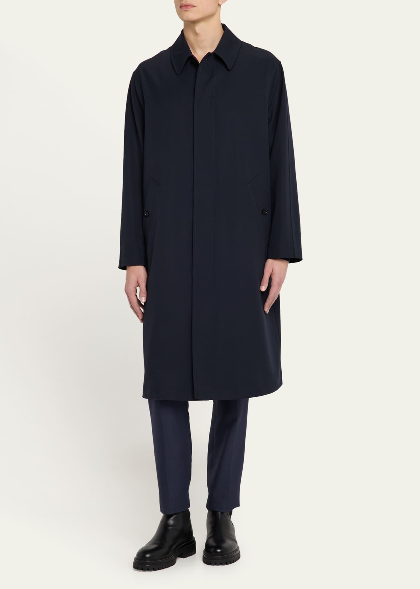 Ralph Lauren Purple Label Men's Technical Wool Overcoat Image 2 of 5