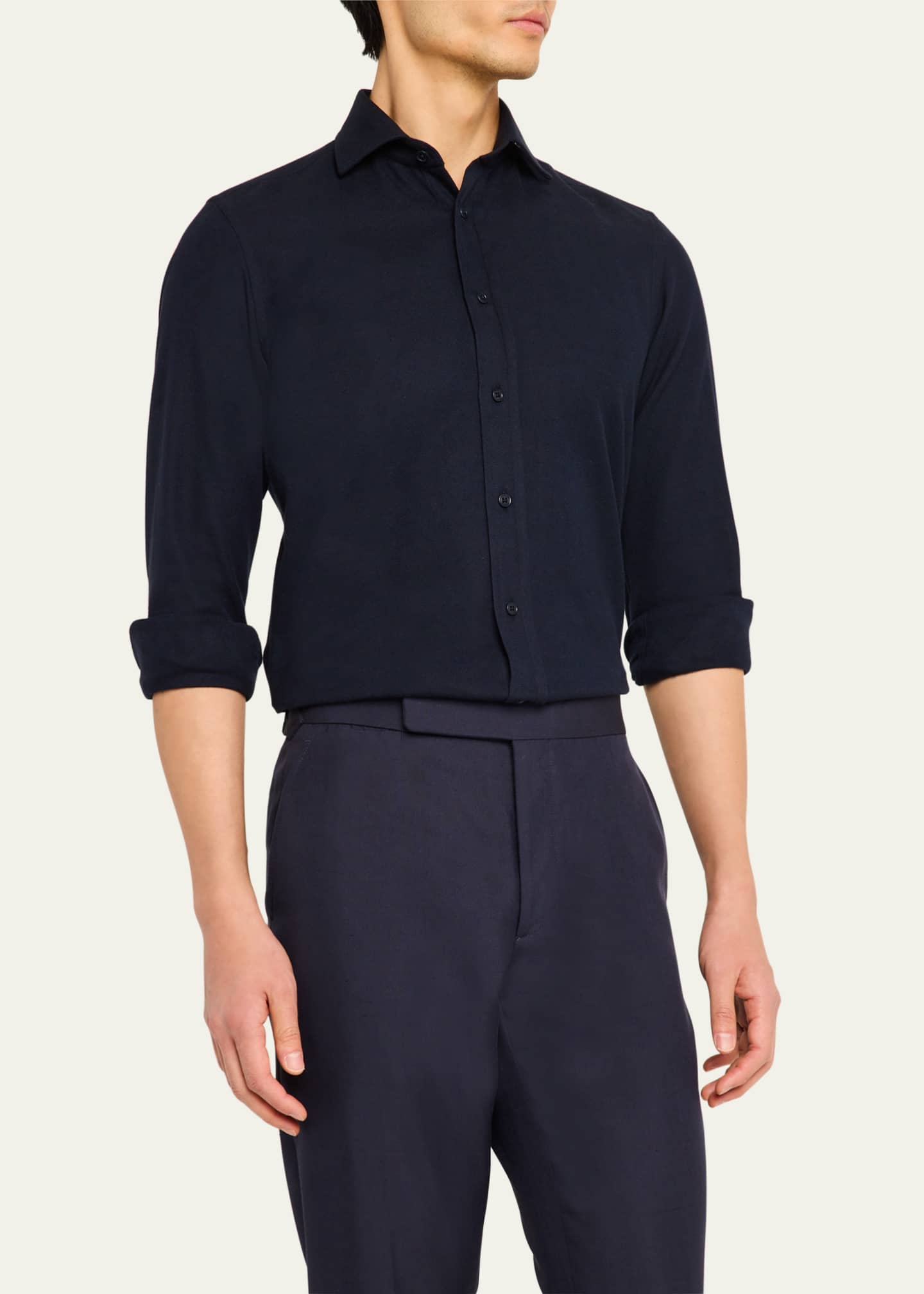 Ralph Lauren Purple Label Men's Aston Textured Sport Shirt Image 4 of 5