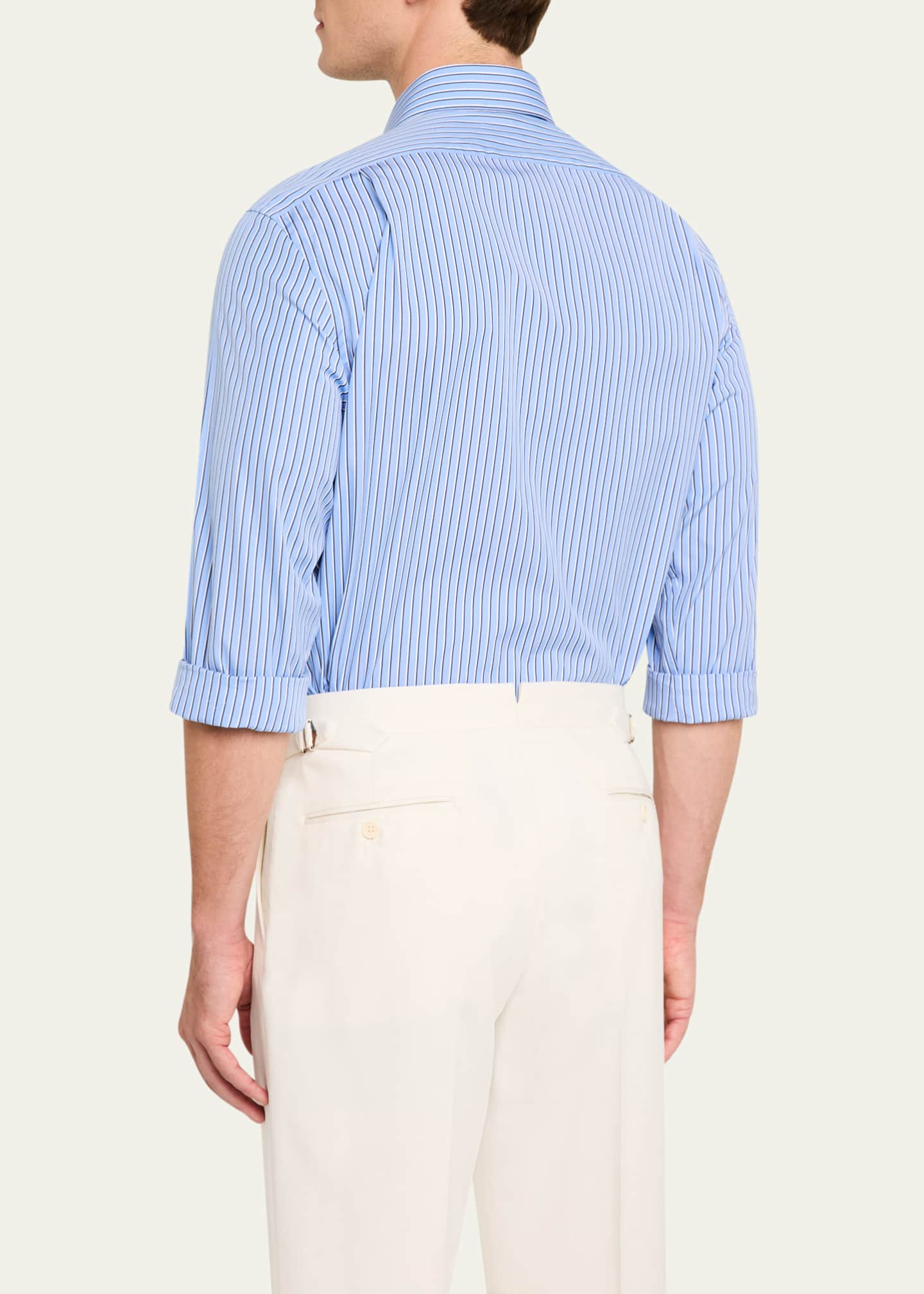 Ralph Lauren Purple Label Men's Aston Shadow Stripe Sport Shirt Image 3 of 5