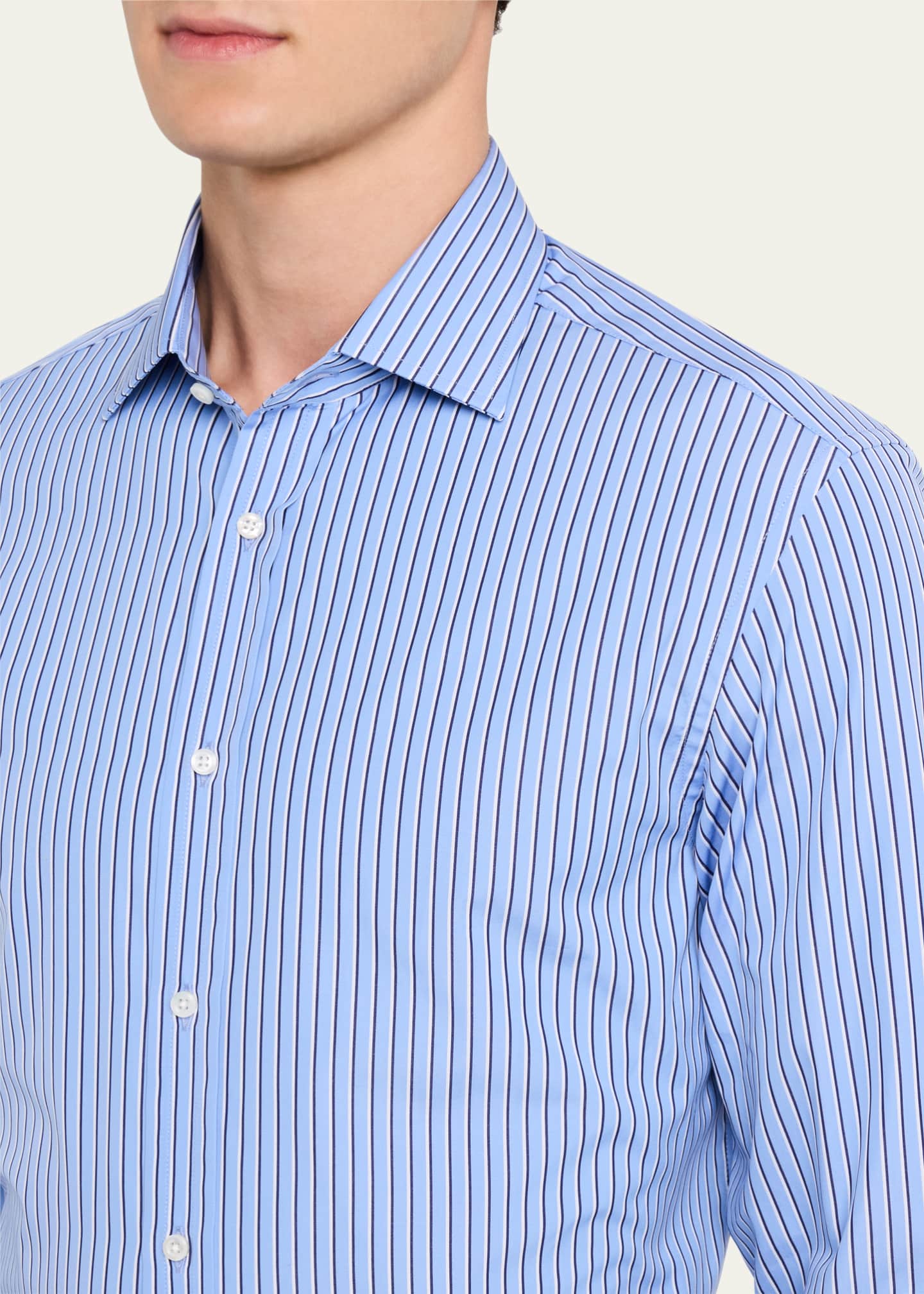 Ralph Lauren Purple Label Men's Aston Shadow Stripe Sport Shirt Image 5 of 5