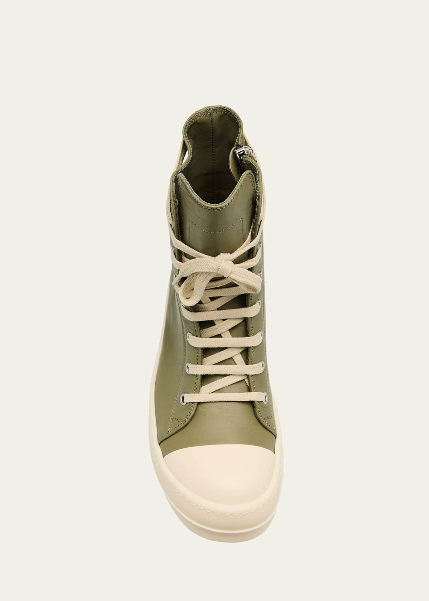 Rick Owens Scarpe Leather High-Top Sneakers Image 6 of 6