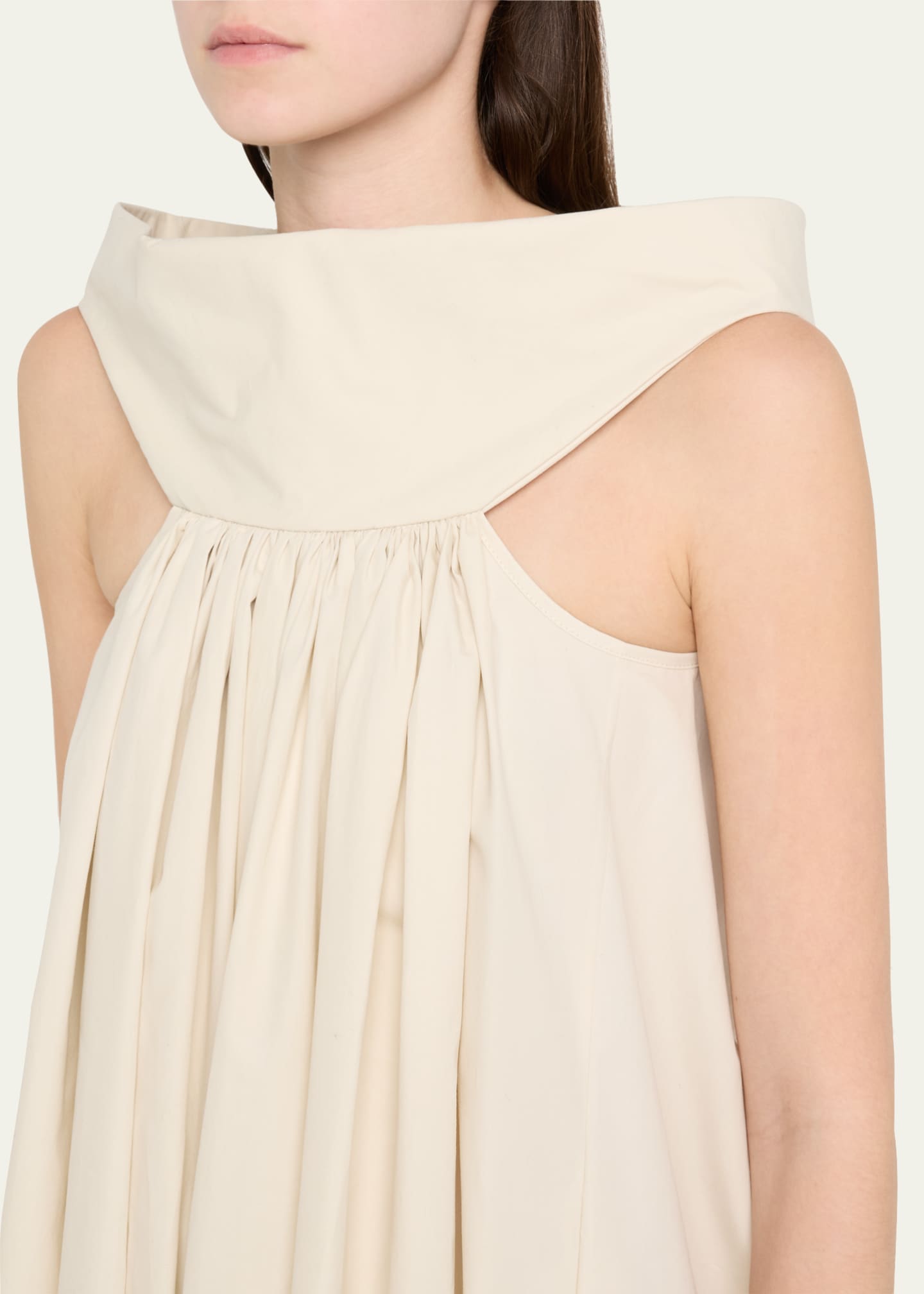 Rick Owens Chalice Cutout Gathered High-Low Midi Dress Image 5 of 5