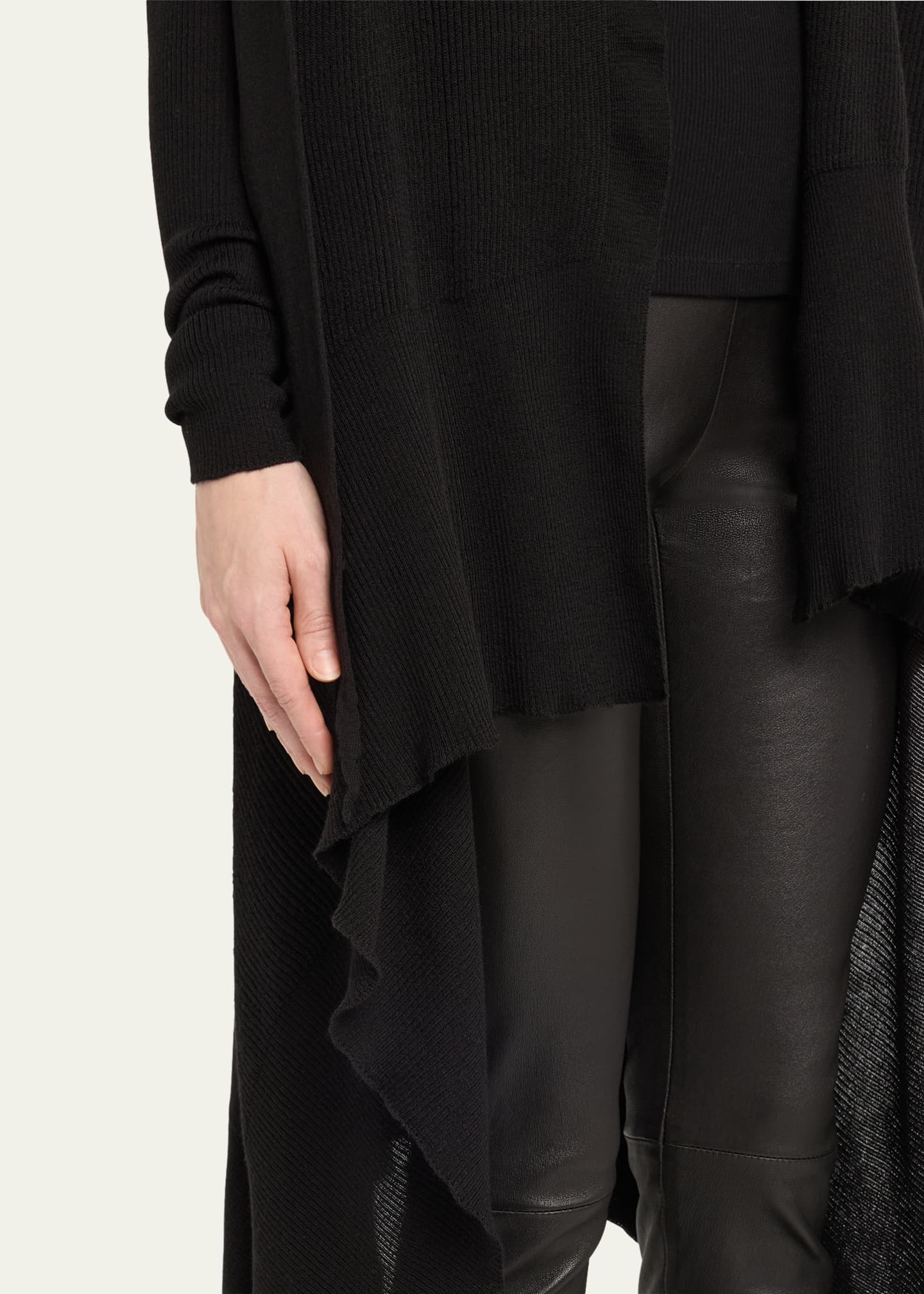 Rick Owens Tied Long Wrap Wool Cardigan Sweater Image 5 of 5