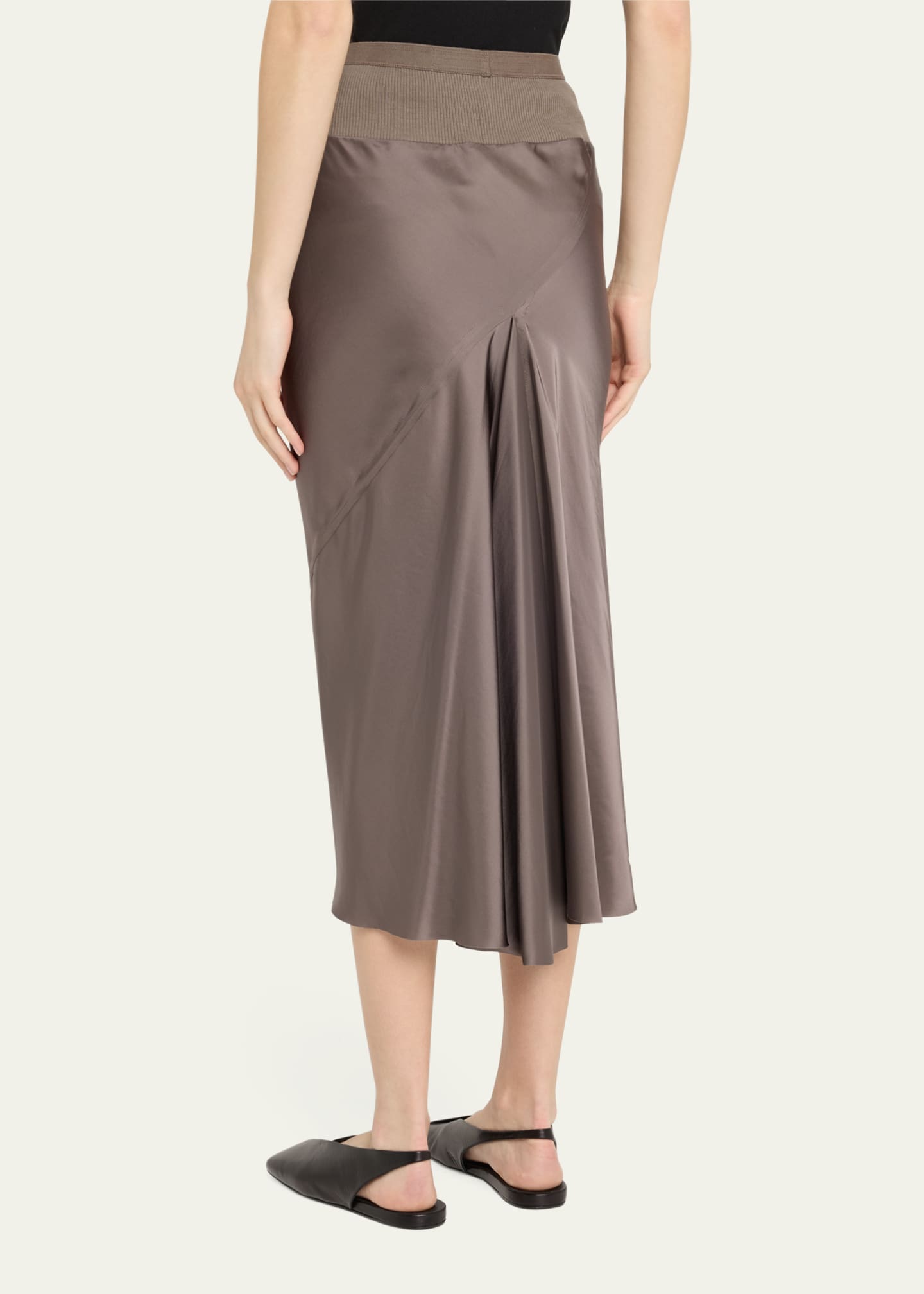 Rick Owens A-Line Bias Midi Skirt Image 3 of 5