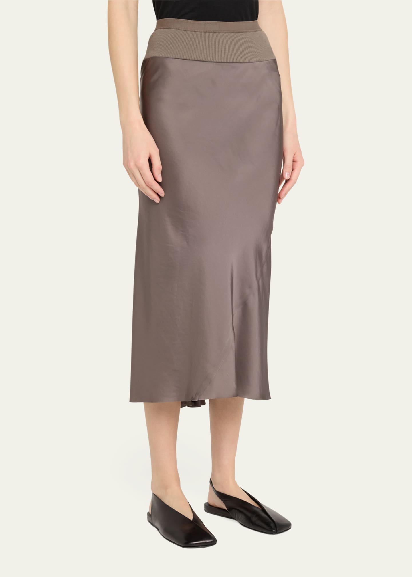 Rick Owens A-Line Bias Midi Skirt Image 4 of 5