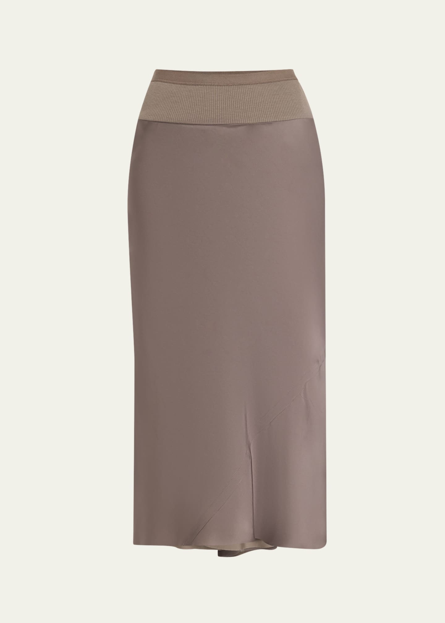 Rick Owens A-Line Bias Midi Skirt Image 1 of 5