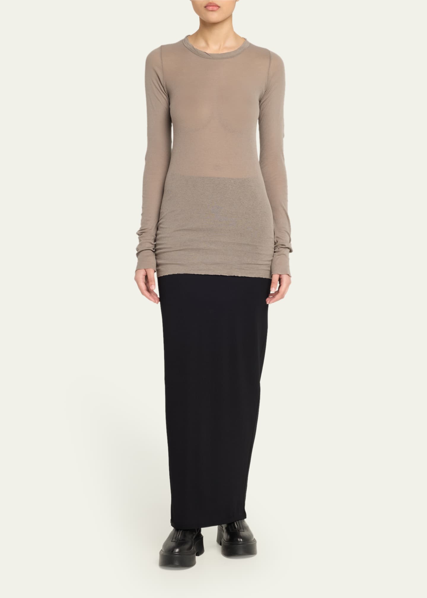 Long Sleeve Mini Rib Top