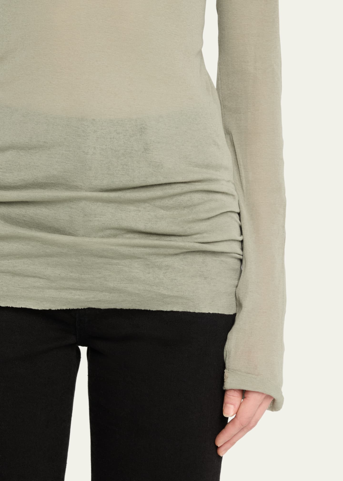 Rick Owens Long Sleeve Mini Rib Top Image 5 of 5