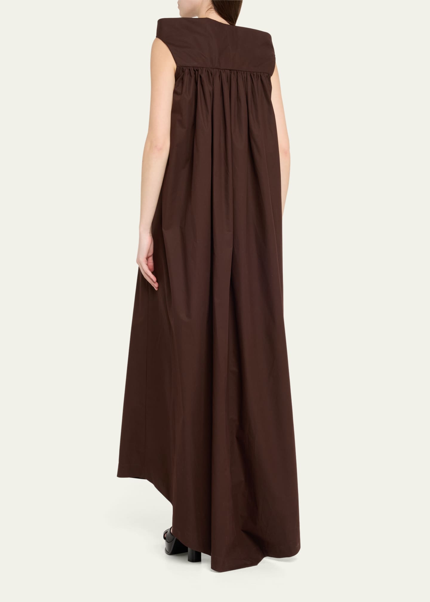 Rick Owens Chalice Cutout Gathered High-Low Gown Image 3 of 5