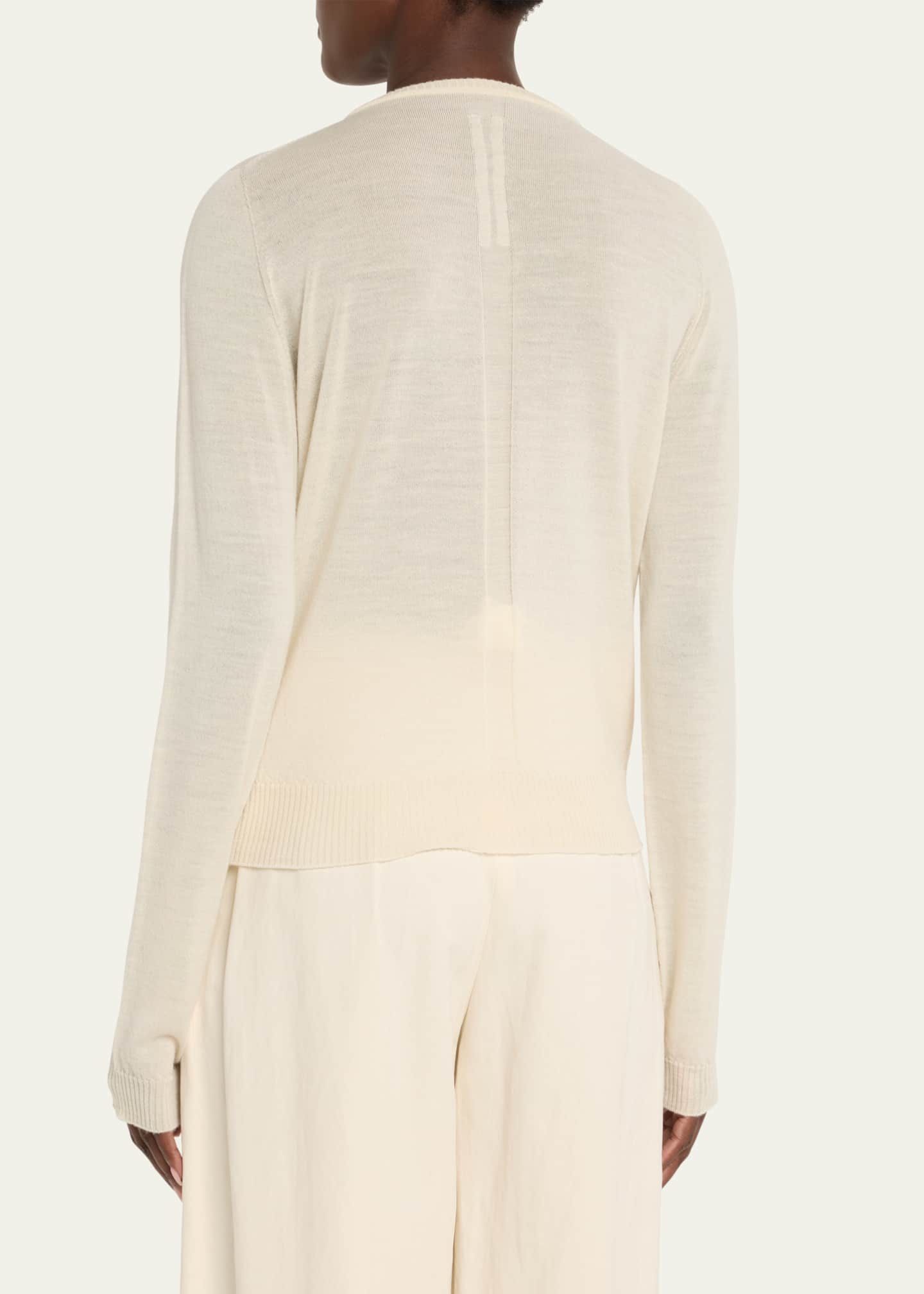 Rick Owens Biker Level Knit Wool Sweater Image 3 of 5