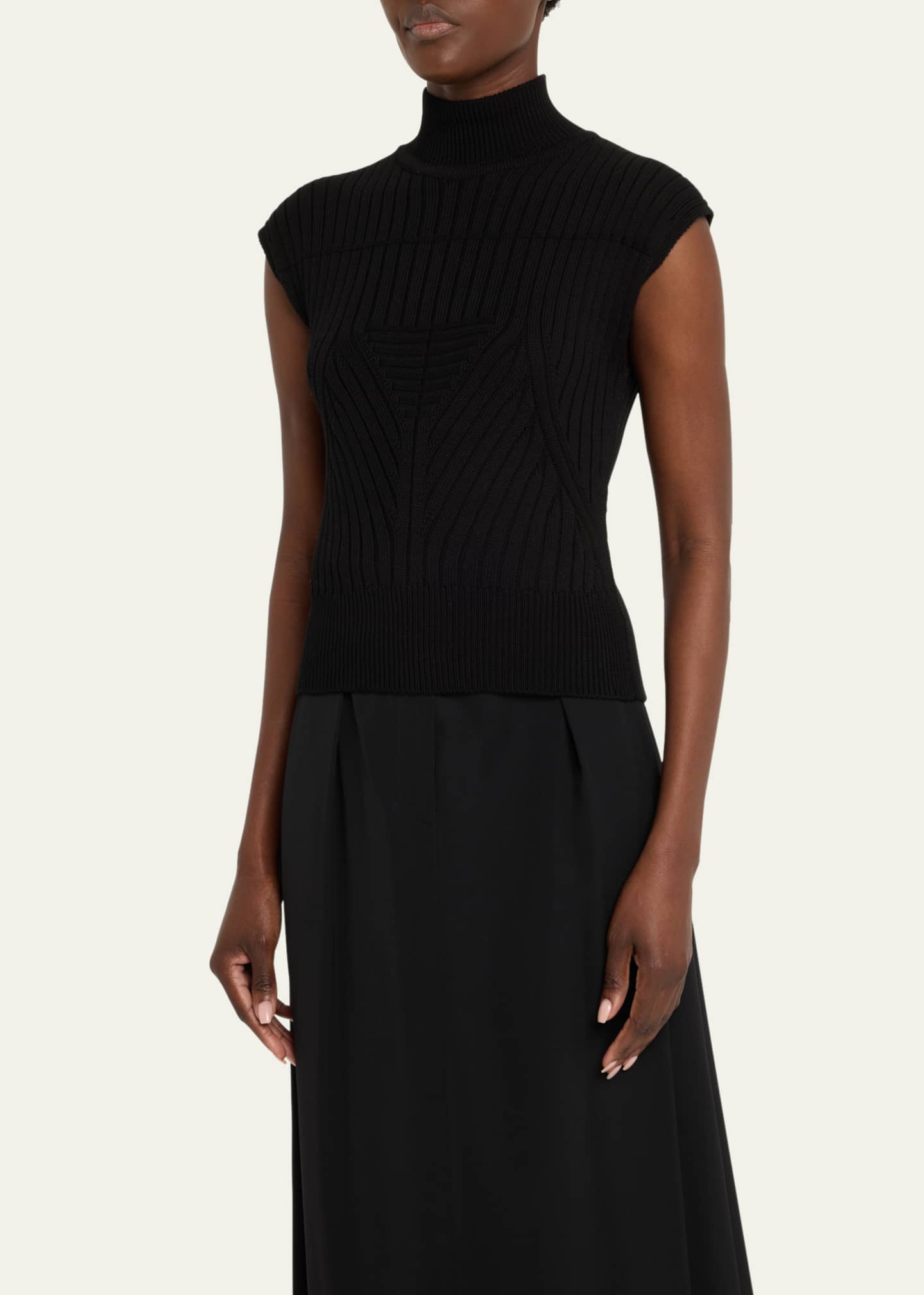 Rick Owens Turtleneck Contour Rib Top Image 4 of 5