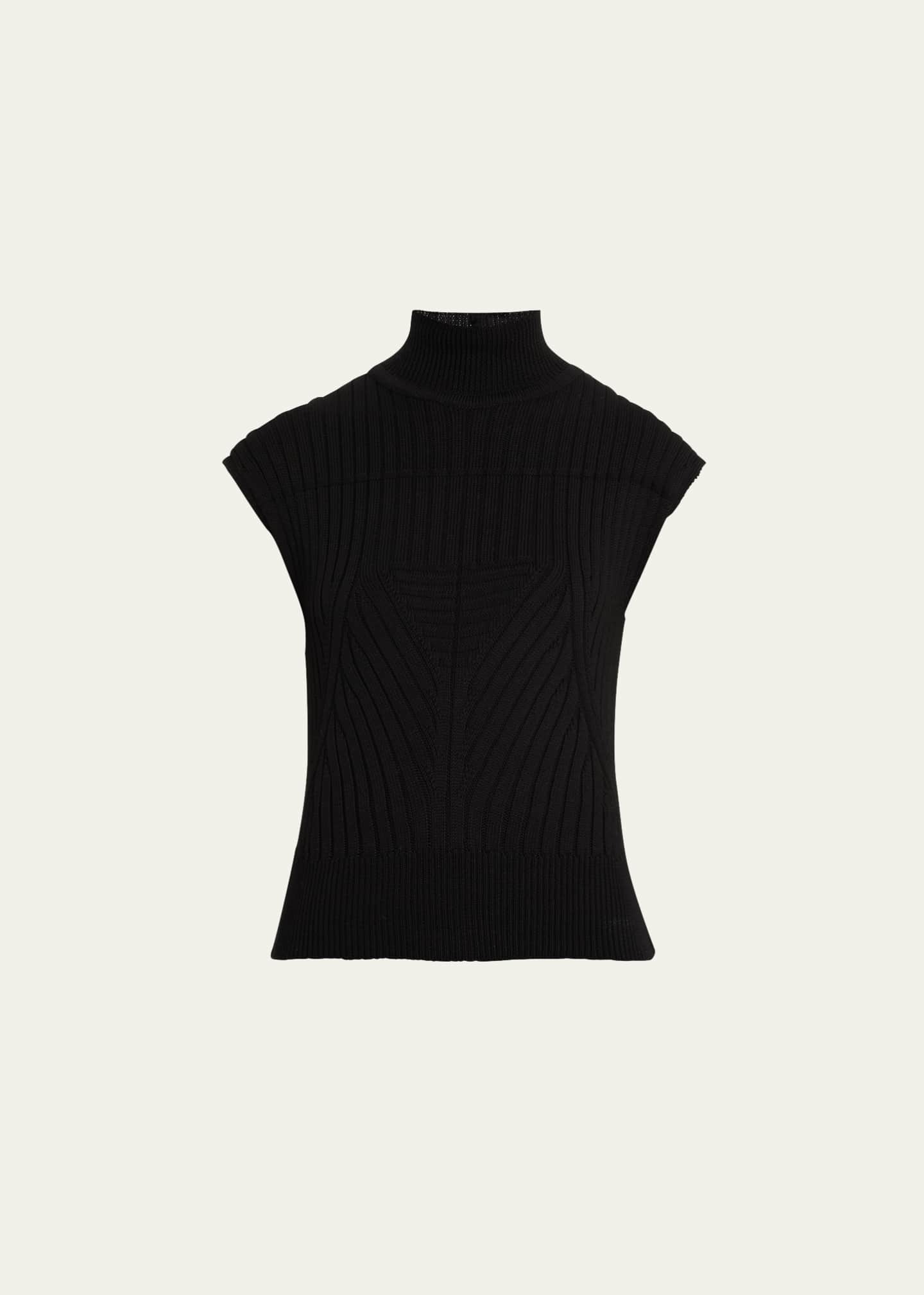 Rick Owens Turtleneck Contour Rib Top Image 1 of 5