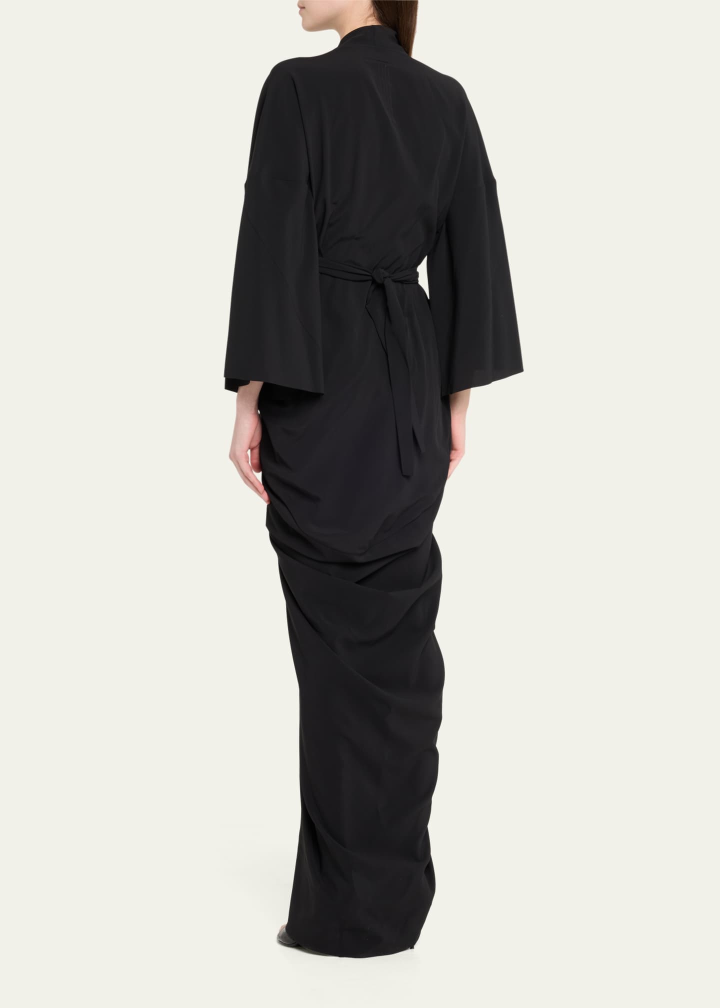 Rick Owens Wrap Silk-Blend Gown Image 3 of 5