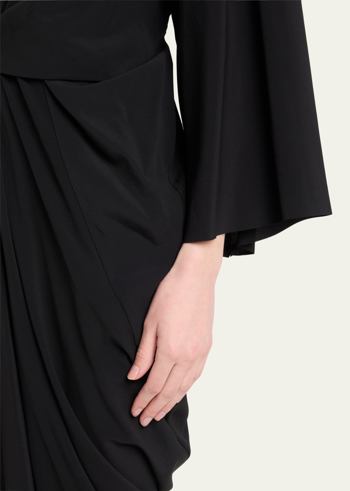 Rick Owens Wrap Silk-Blend Gown Image 5 of 5