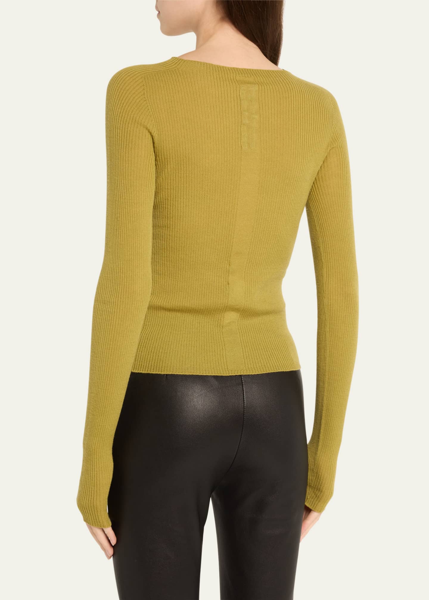Rick Owens Ribbed Wool Top Image 3 of 5