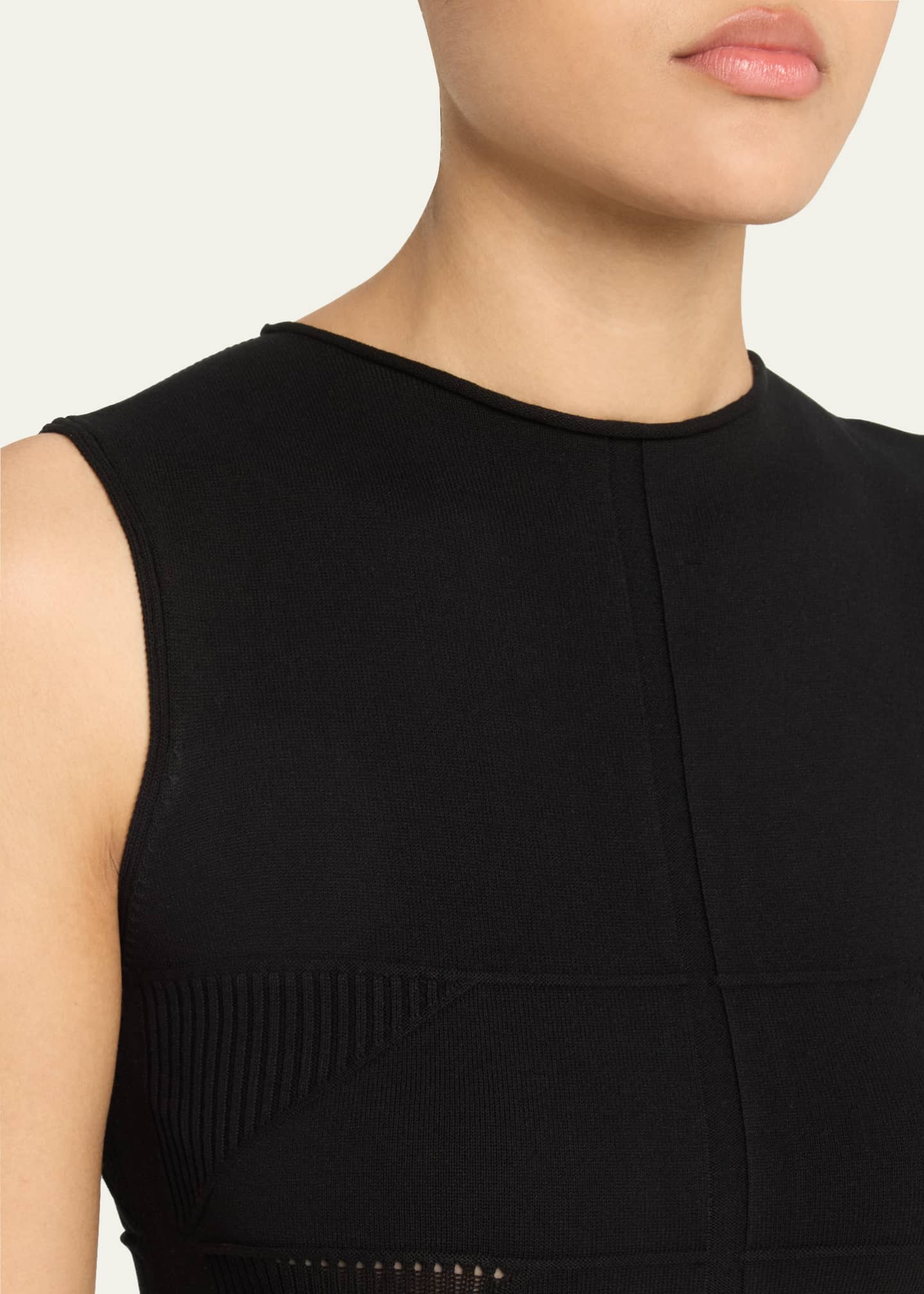 Rick Owens Motivo Geometric Cut Out Knit Tank Dress Image 5 of 5