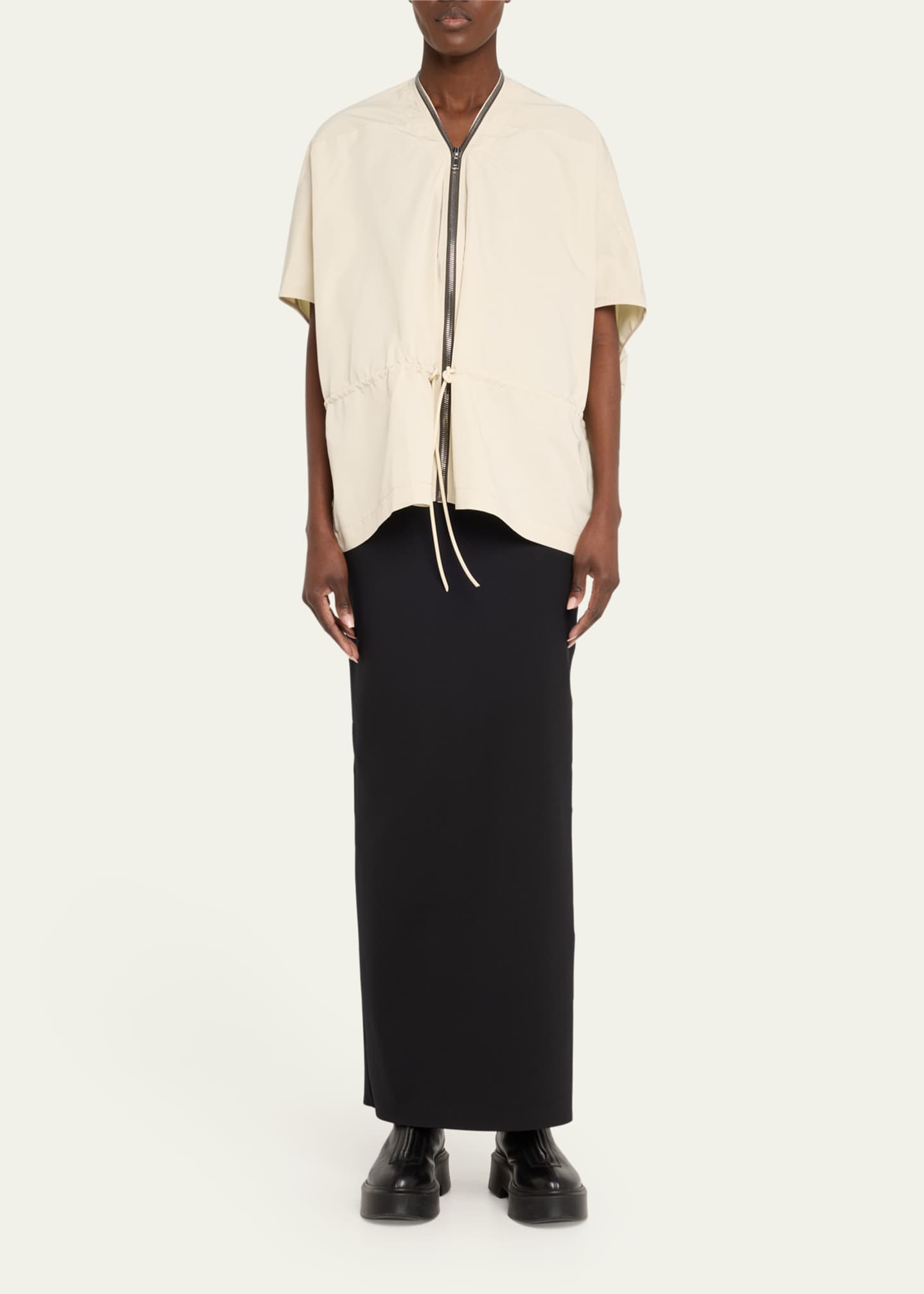 Rick Owens Drawstring Waist Sail Jacket Image 2 of 5