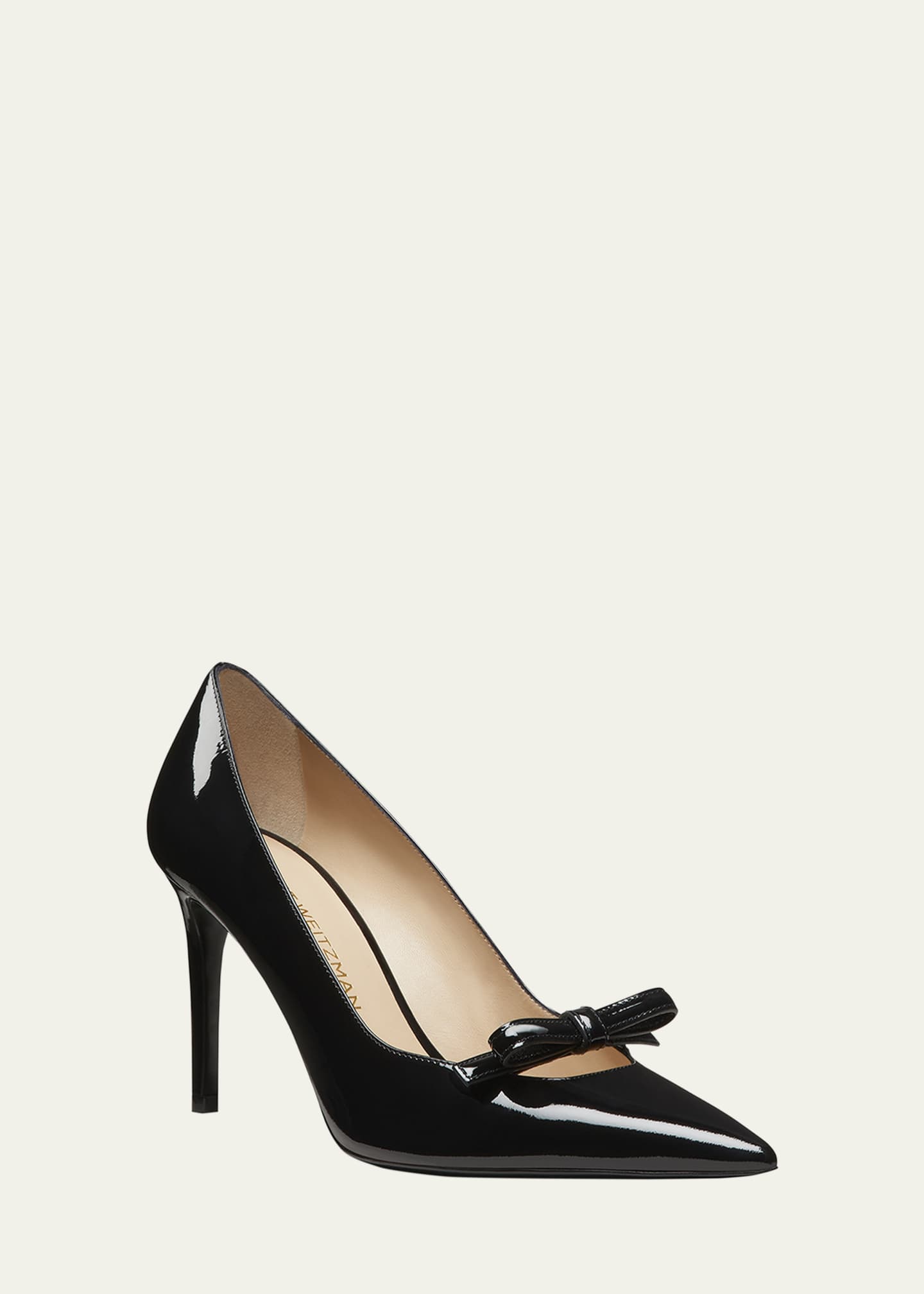 Stuart Weitzman Stuart Felicity Patent Bow Pumps Image 2 of 4