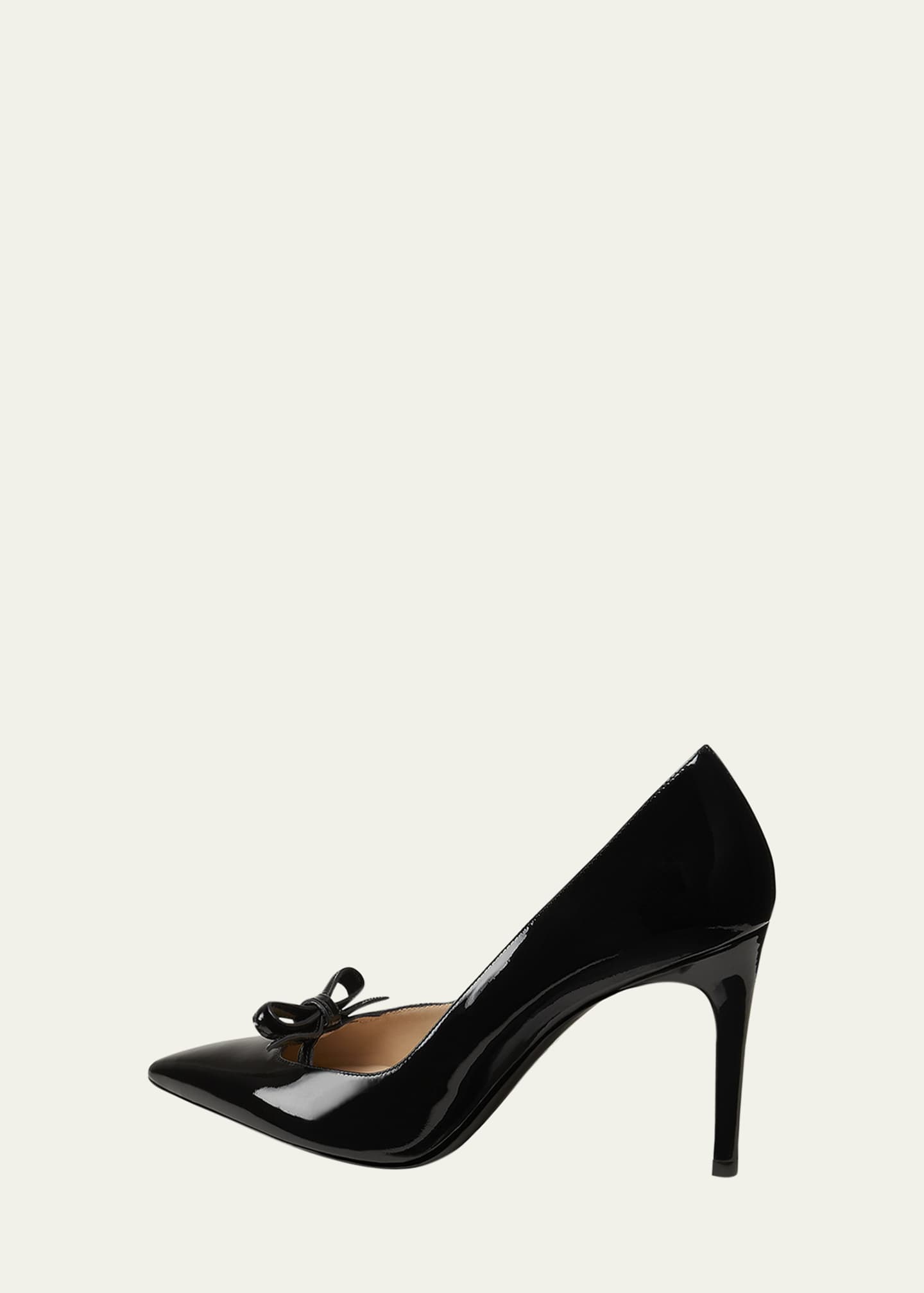 Stuart Weitzman Stuart Felicity Patent Bow Pumps Image 3 of 4