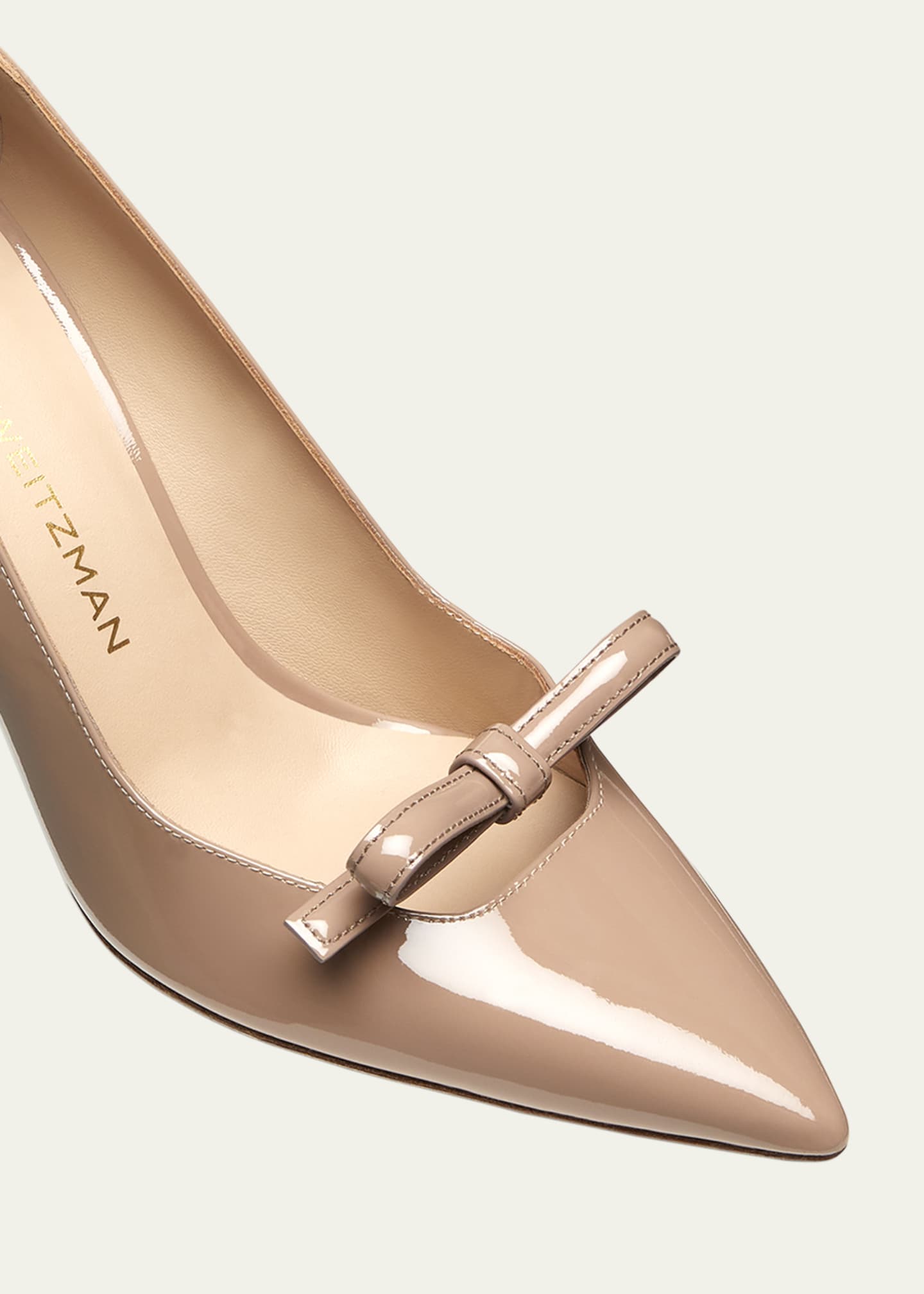 Stuart Weitzman Stuart Felicity Patent Bow Pumps Image 4 of 4