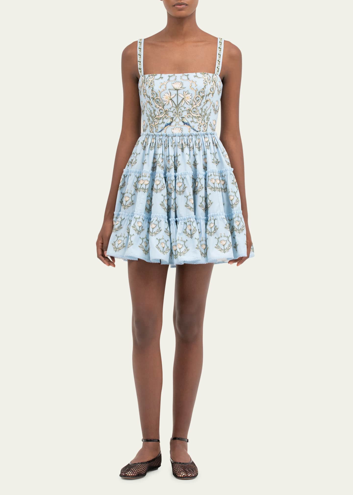 Agua by Agua Bendita Lima Soledad Tiered Mini Dress Image 2 of 4