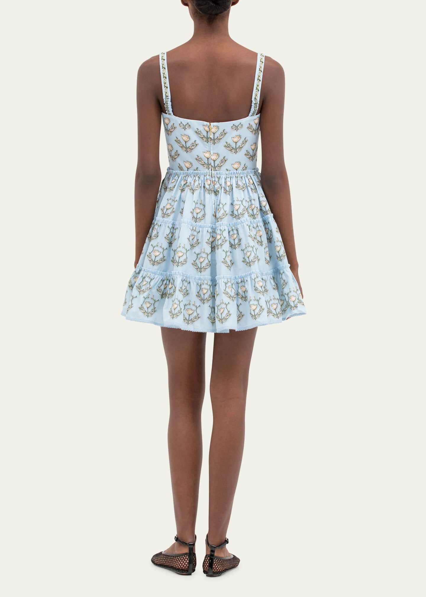 Agua by Agua Bendita Lima Soledad Tiered Mini Dress Image 3 of 4