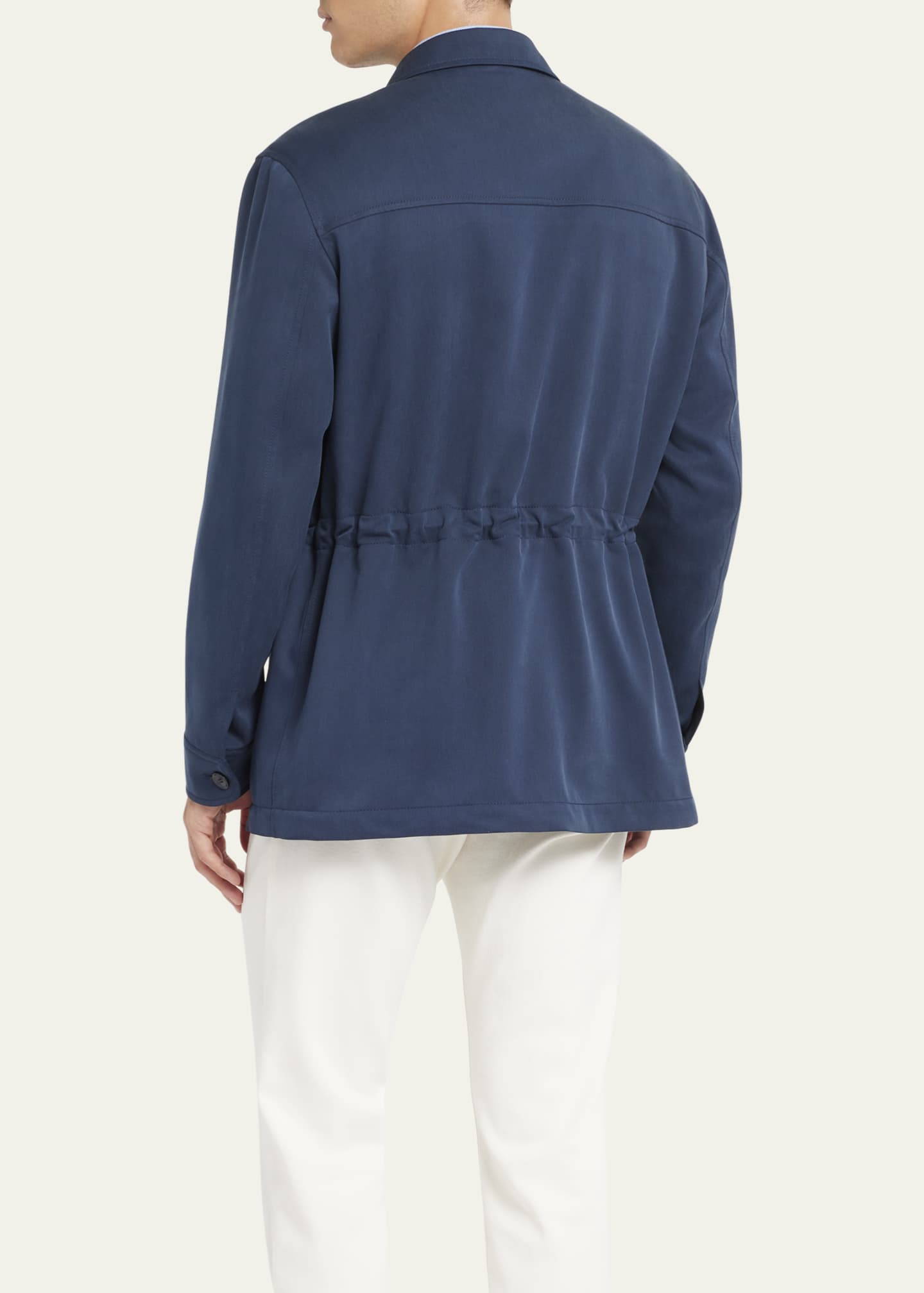 Brioni Men's Washed Silk Safari Jacket Image 3 of 5