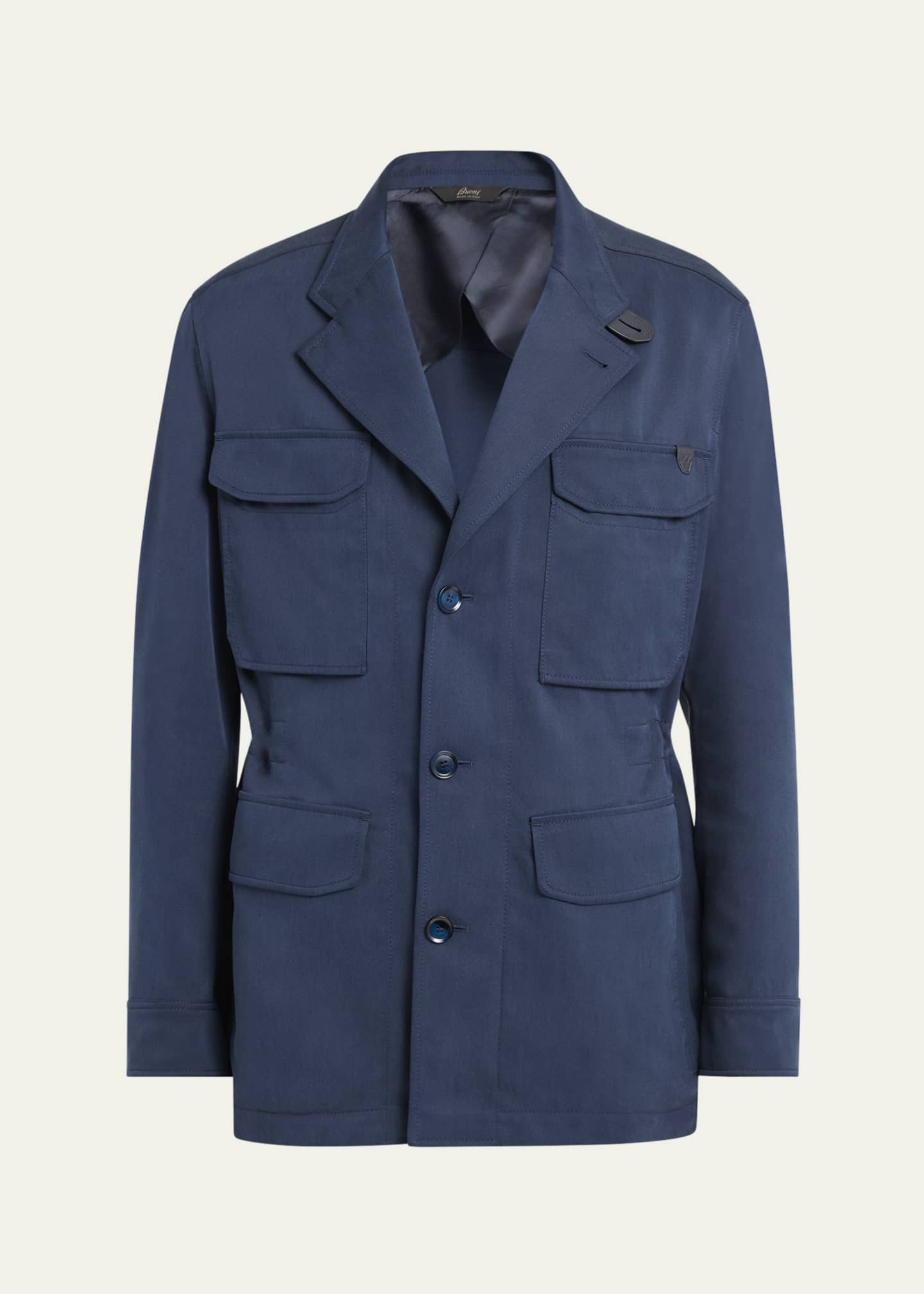 Brioni Men's Washed Silk Safari Jacket Image 1 of 5