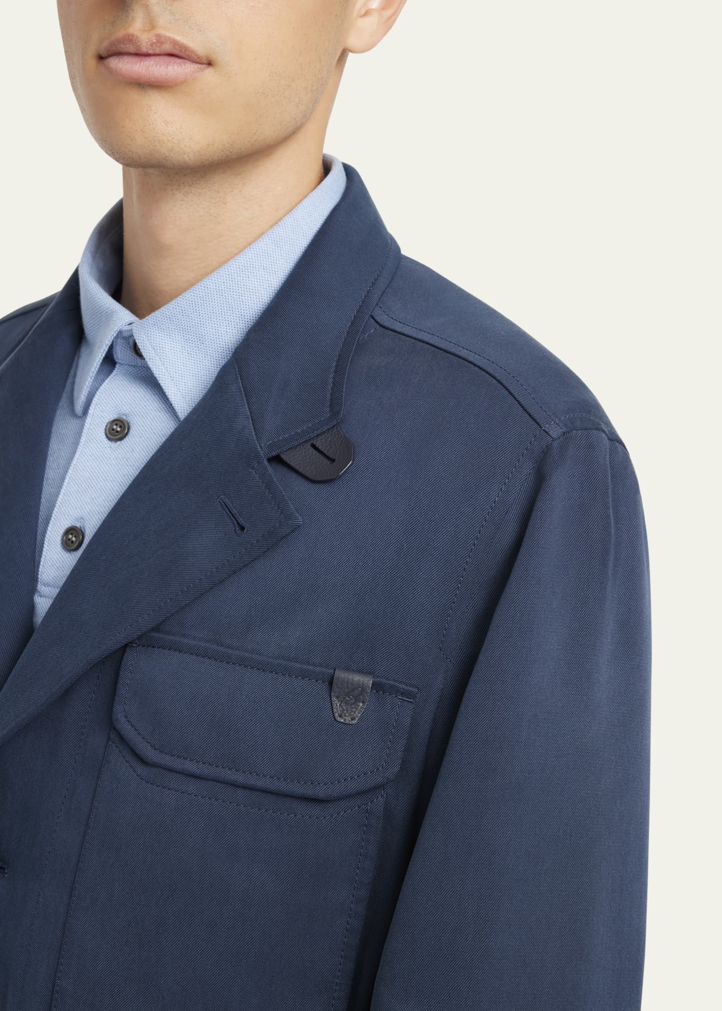 Brioni Men's Washed Silk Safari Jacket Image 5 of 5