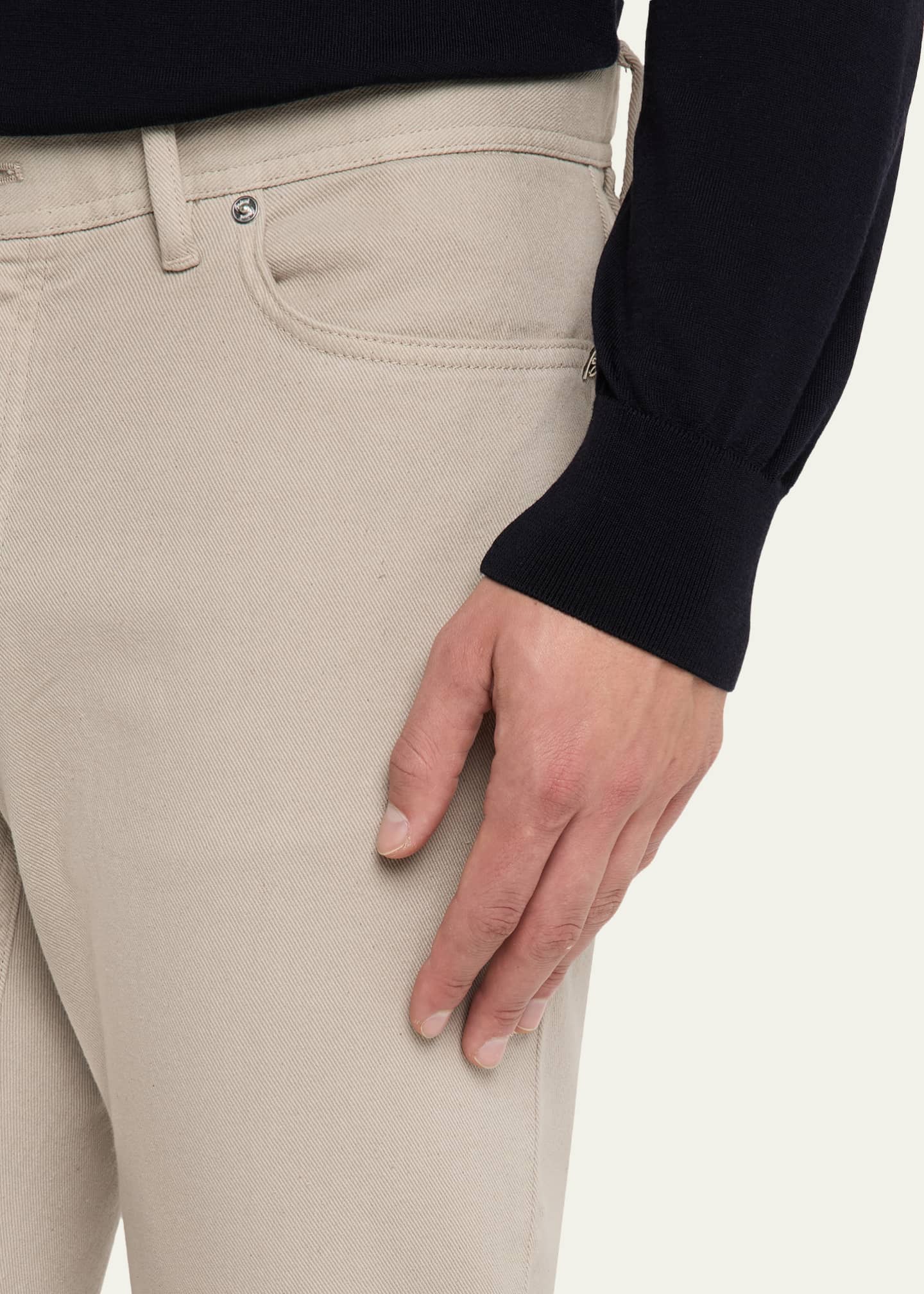 Brioni Men's Cotton Denim Five-Pocket Pants Image 5 of 5