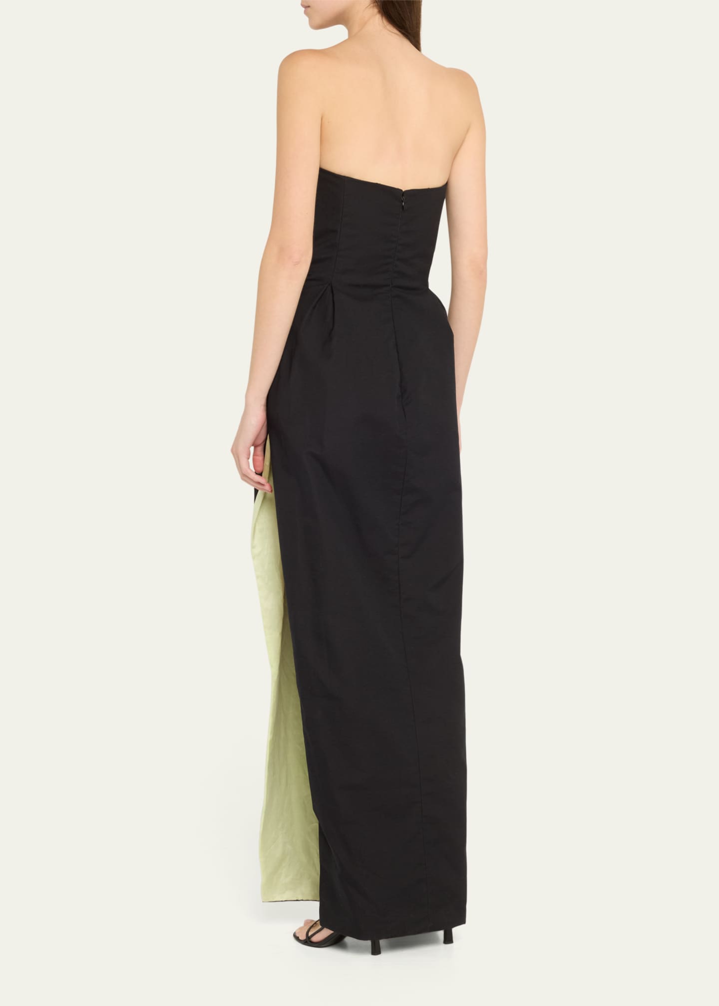 Rosie Assoulin Peep Lapel Strapless Gown Image 3 of 5