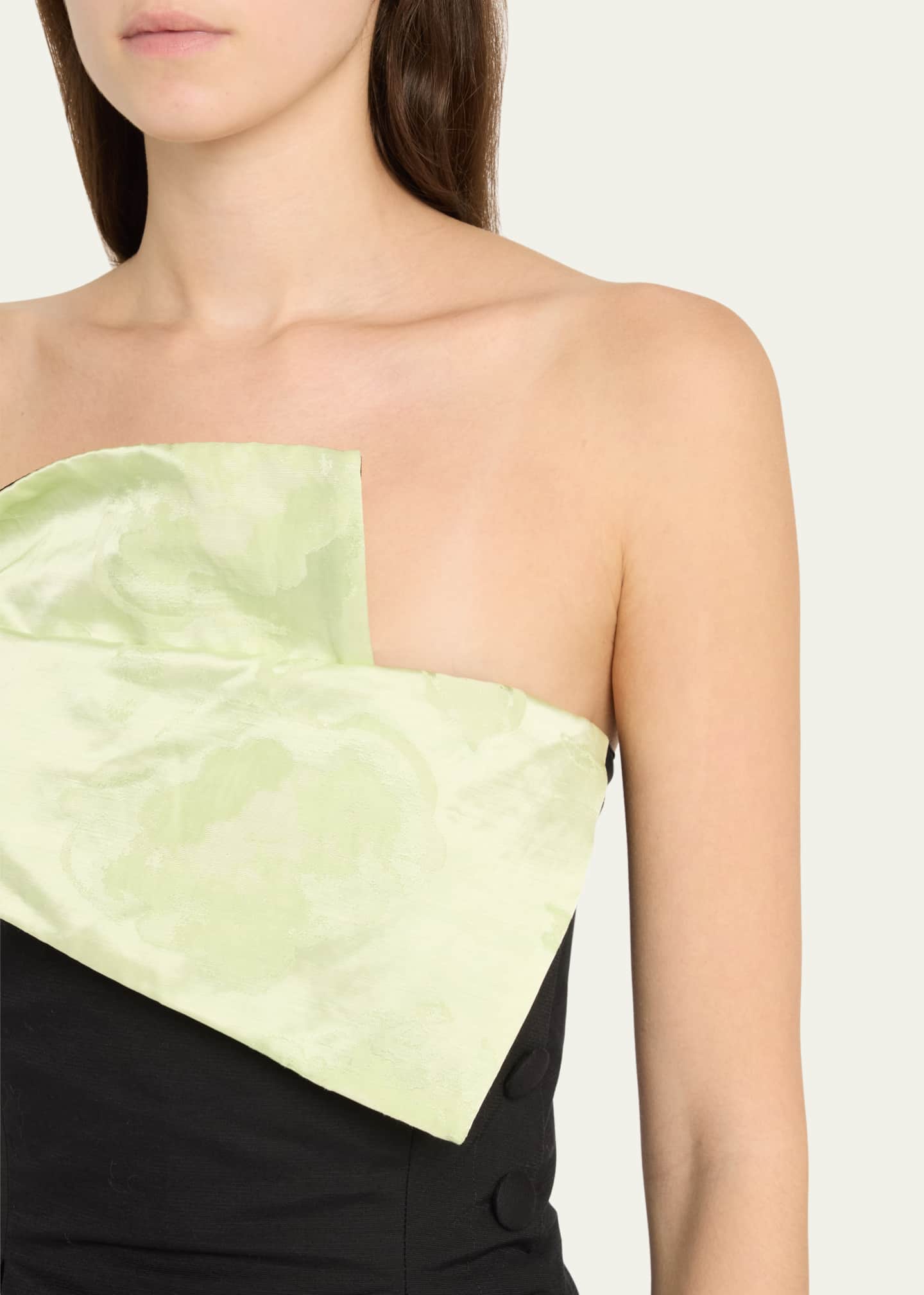 Rosie Assoulin Peep Lapel Strapless Gown Image 5 of 5