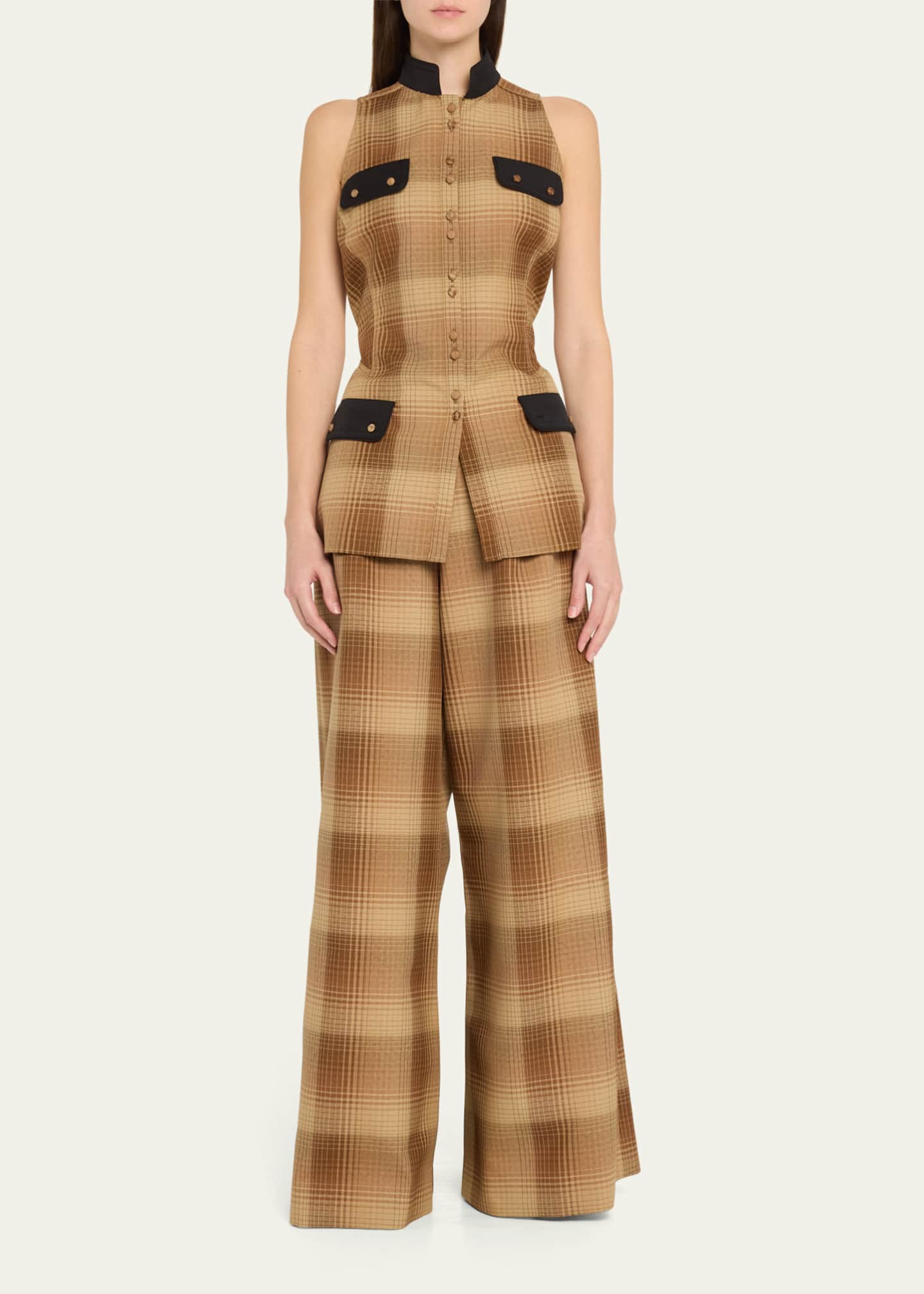 Rosie Assoulin Plaid Emotionally Vested Vest Image 2 of 5