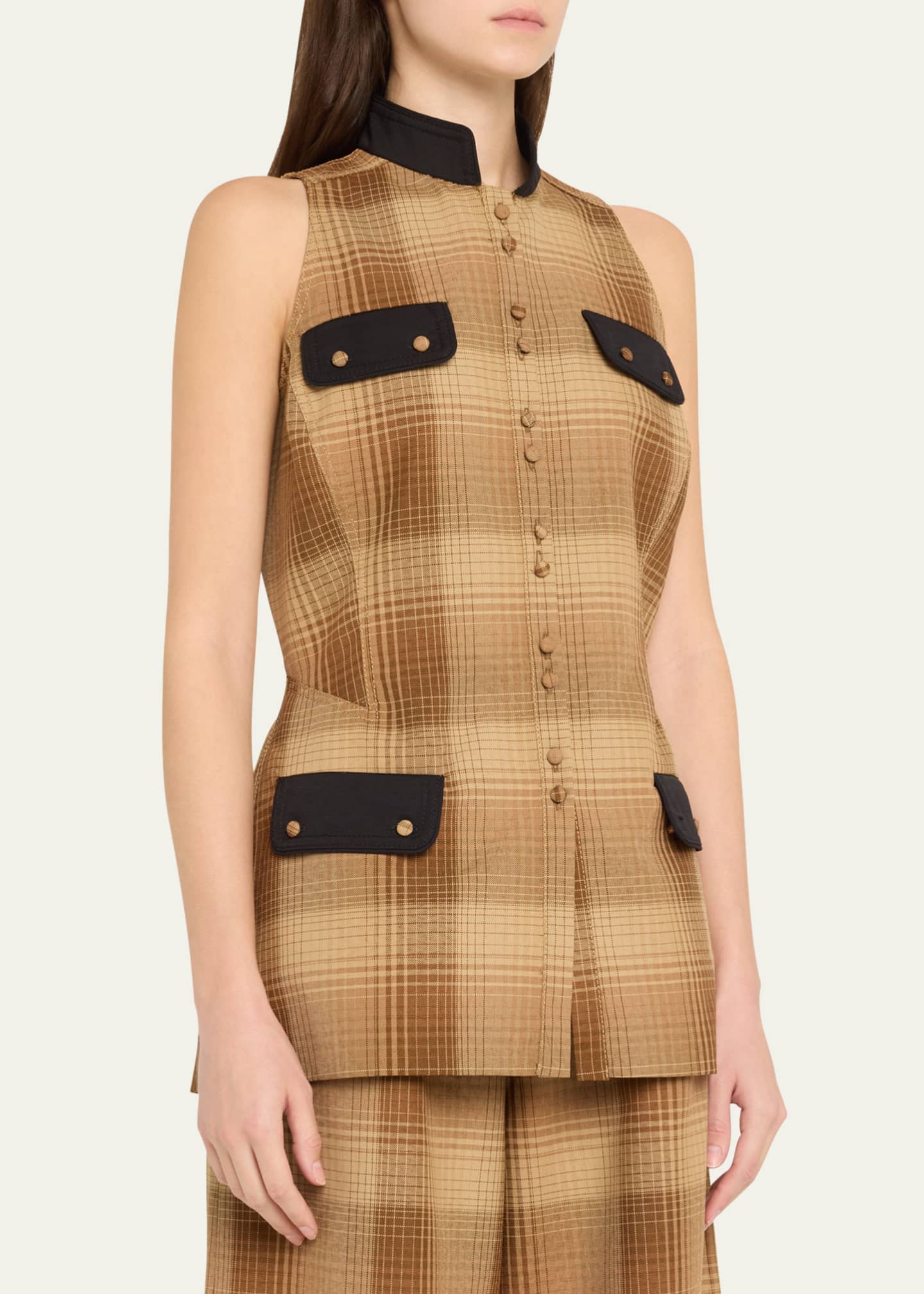 Rosie Assoulin Plaid Emotionally Vested Vest Image 4 of 5