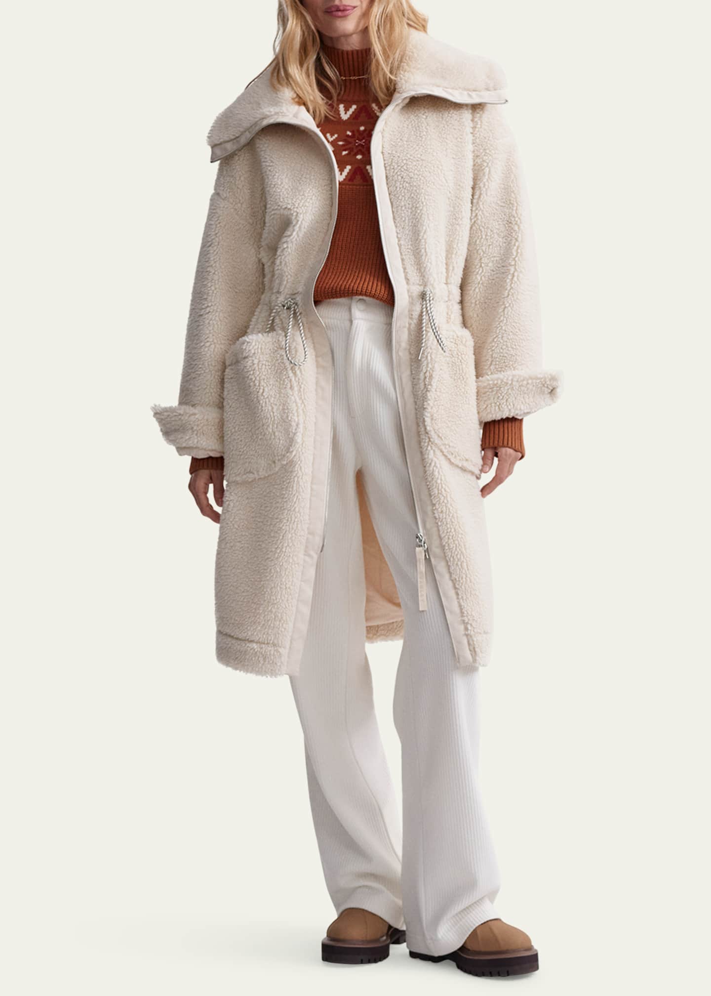 Varley Logan Sherpa Coat - Bergdorf Goodman