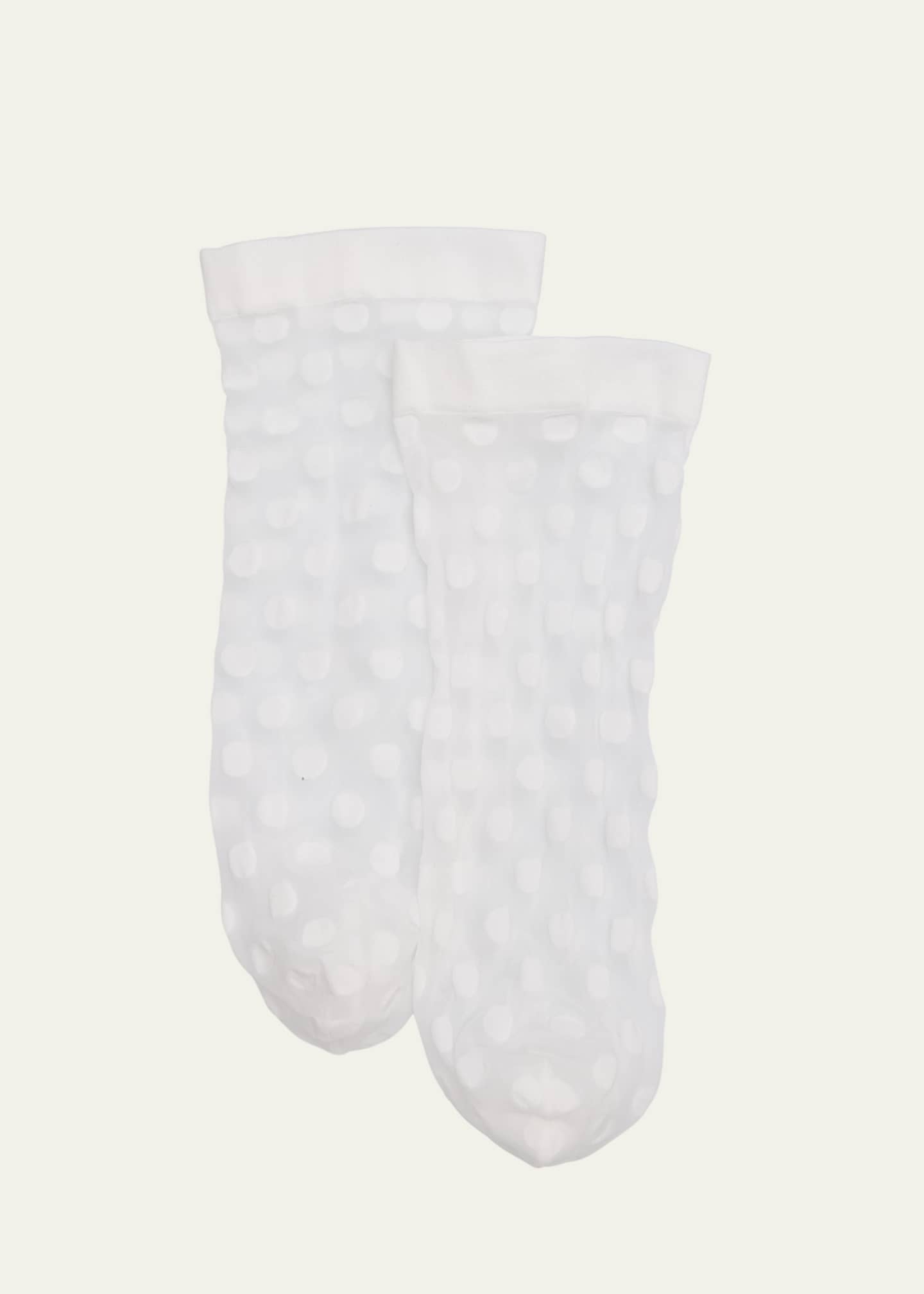 Wolford Dotted Sheer-Opaque Socks, 20 Denier Image 1 of 2
