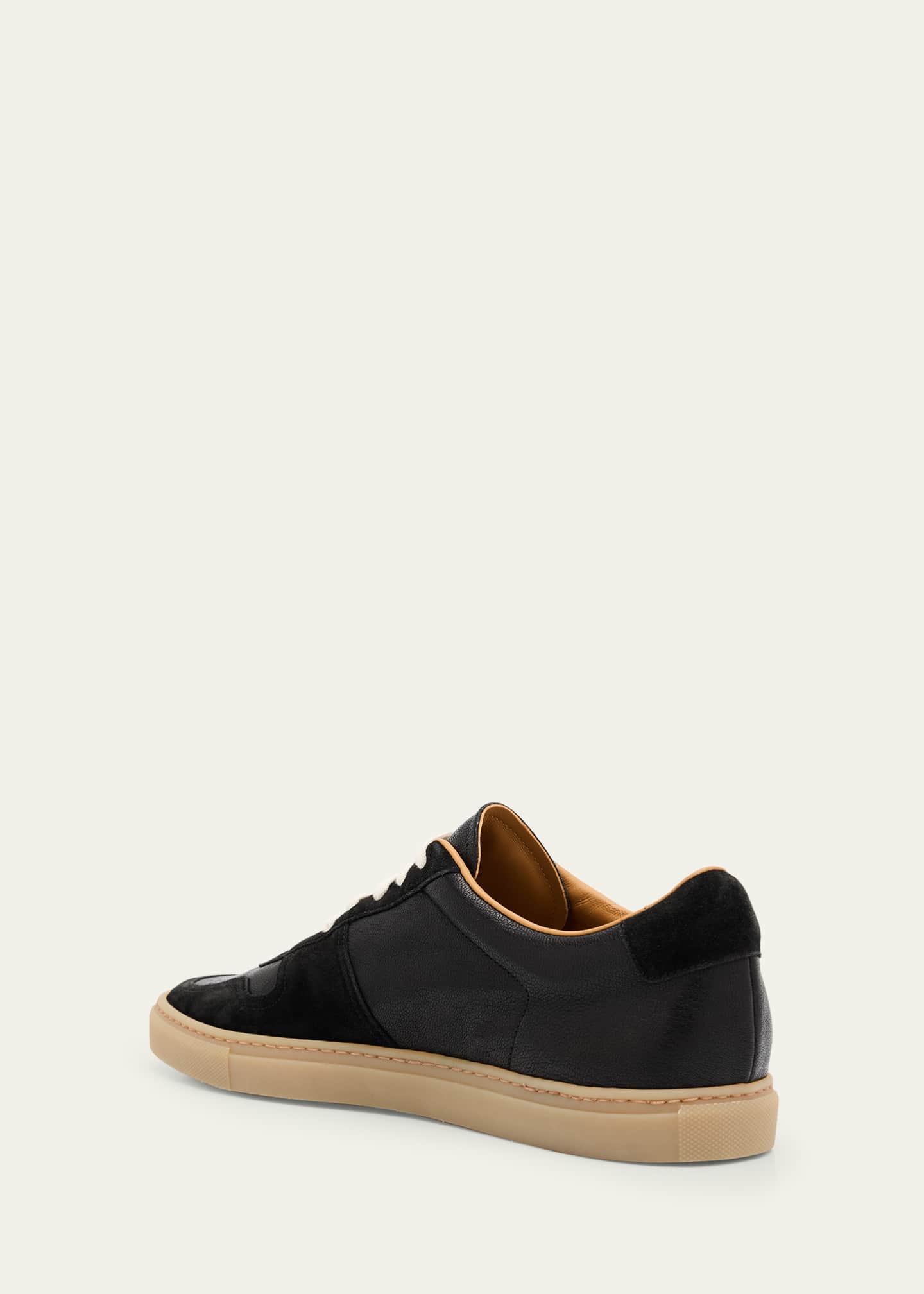 Men's Bball Duo Leather and Suede Low-Top Sneakers