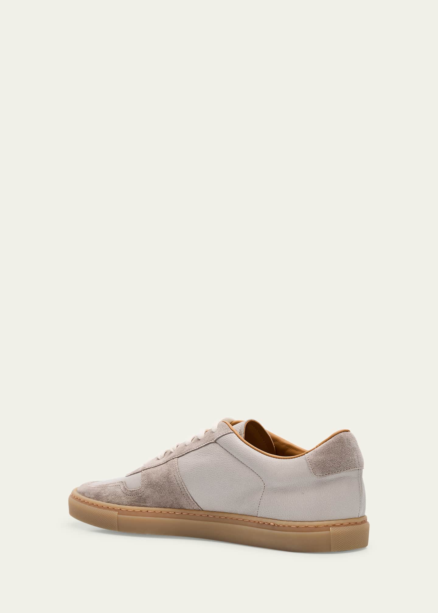 Men's Bball Duo Leather and Suede Low-Top Sneakers