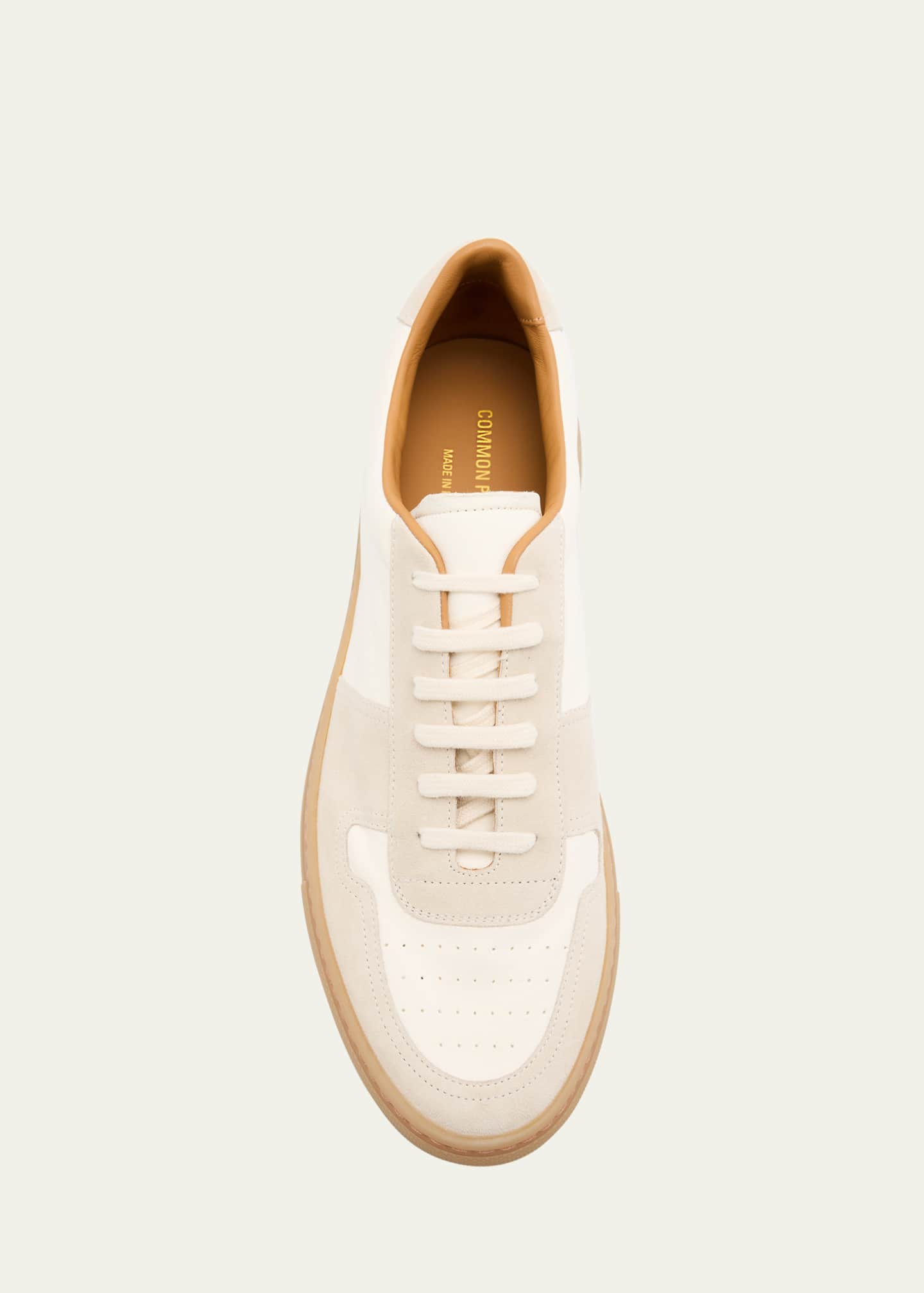 Common Projects Men's Bball Duo Leather and Suede Low-Top Sneakers Image 6 of 6