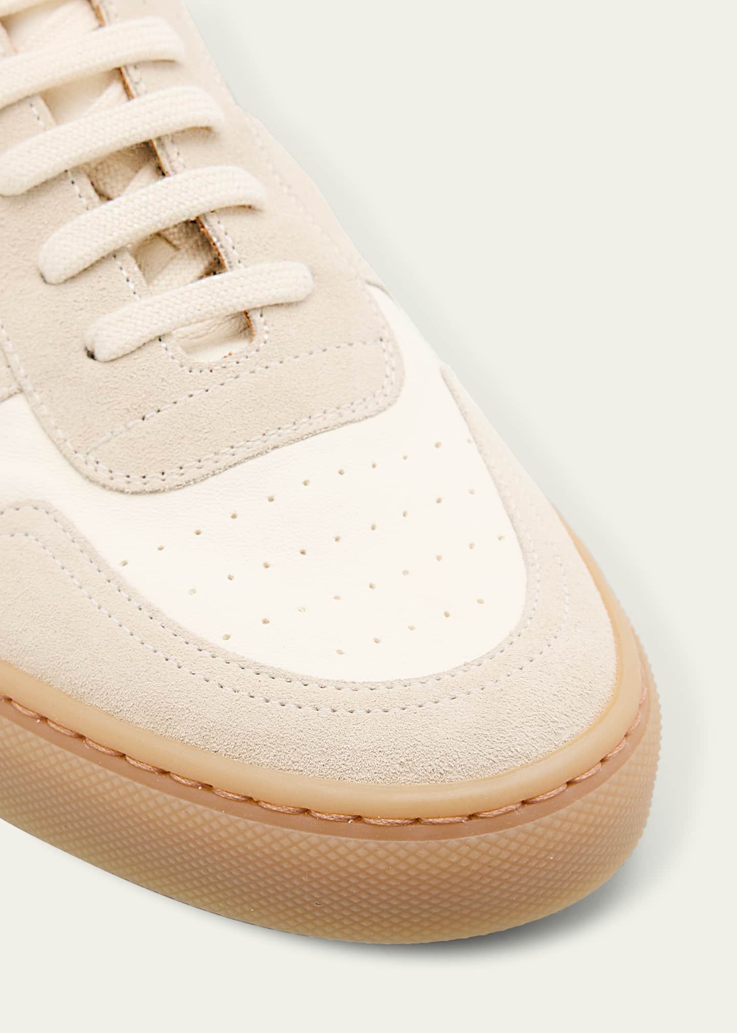 Common Projects Men's Bball Duo Leather and Suede Low-Top Sneakers Image 5 of 6