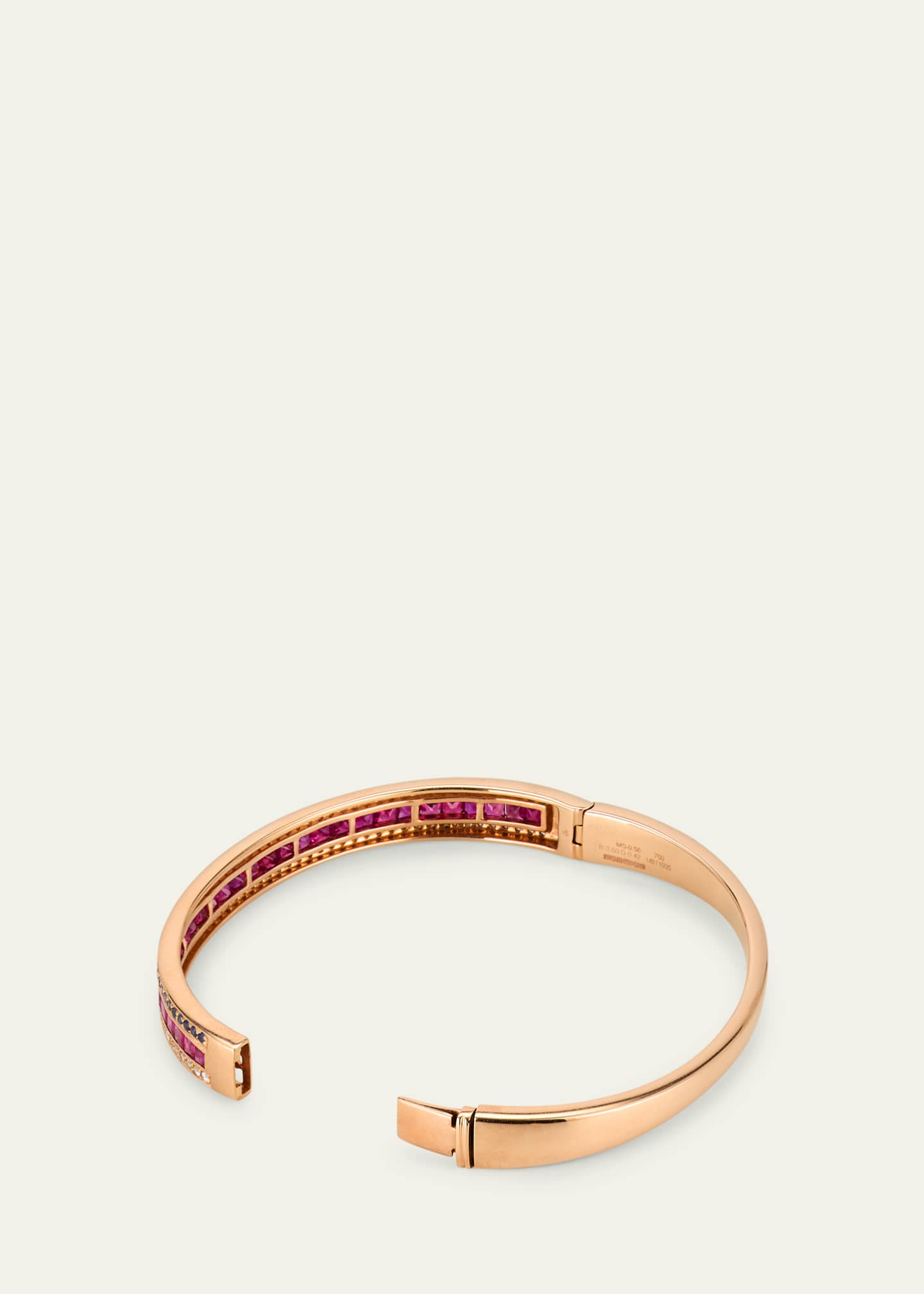 Alice Van Cal The Union Radiant Ruby Bracelet in 18K Rose Gold with Sapphires Image 4 of 4
